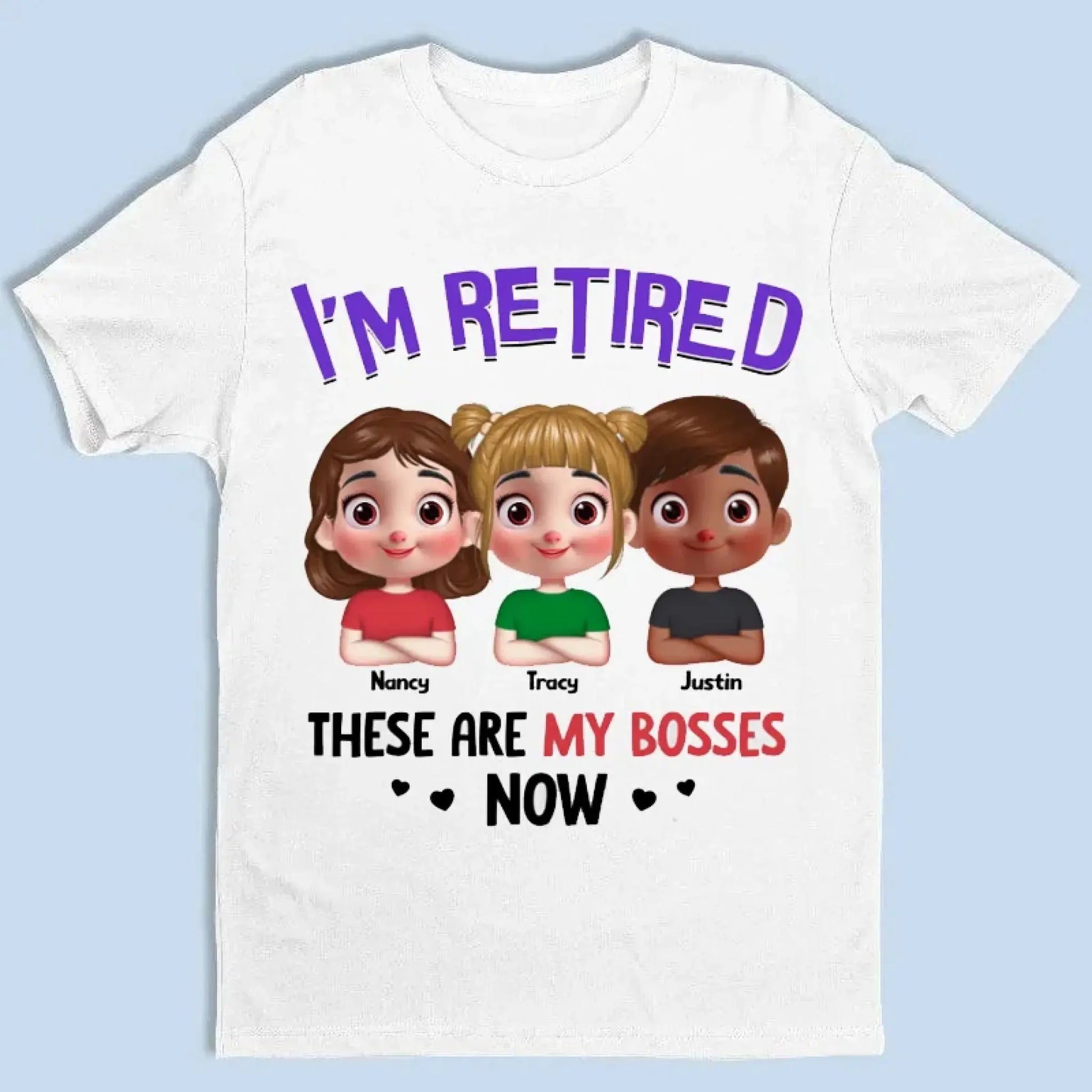 Personalized Gift I'm Retired Grandkid Is My Boss Now Shirt - Hoodie - Sweatshirt  Ezcustomize