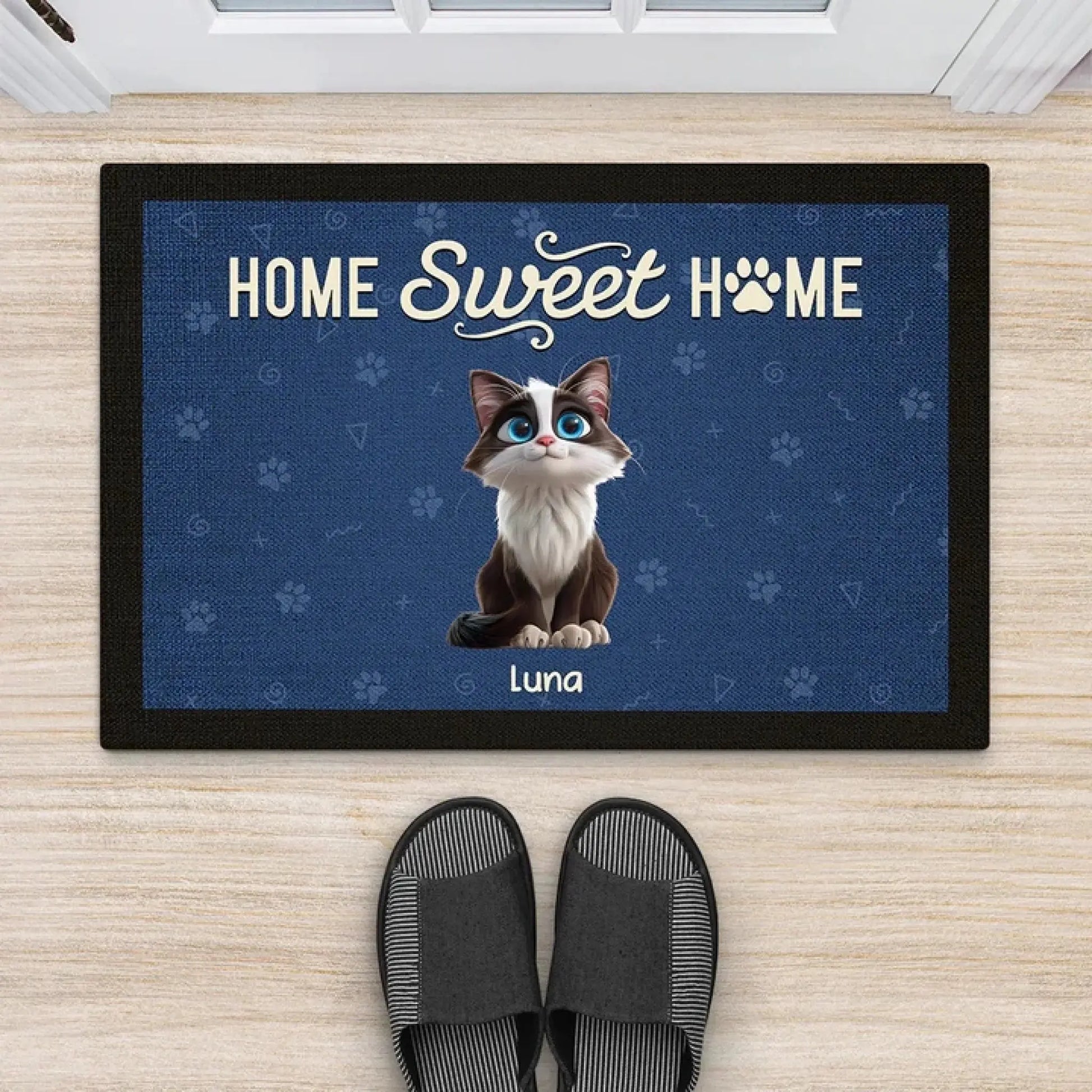 Personalized Gifts for Dog Lovers, Cat Lovers - Home Sweet Home Doormat  Ezcustomize