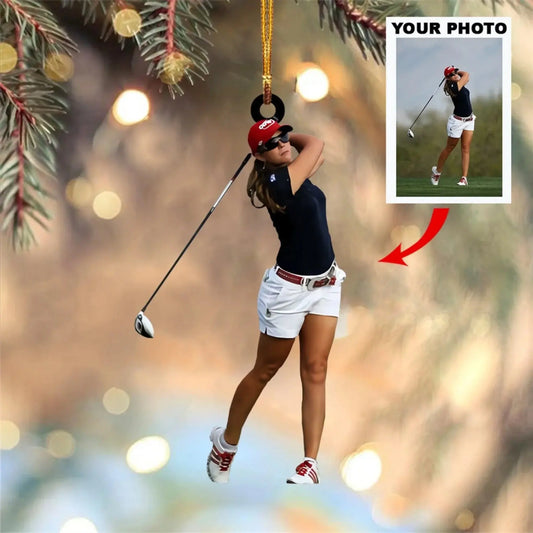 Personalized Golf Photo Ornament – Custom Christmas Gift for Golfers, Golf Teams, and Sports Enthusiasts  Ezcustomize