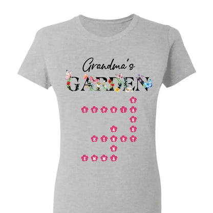 Personalized Grandma Garden Flower Crossword Family Shirt - Hoodie - Sweatshirt  Ezcustomize