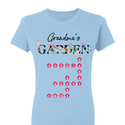 Personalized Grandma Garden Flower Crossword Family Shirt - Hoodie - Sweatshirt  Ezcustomize