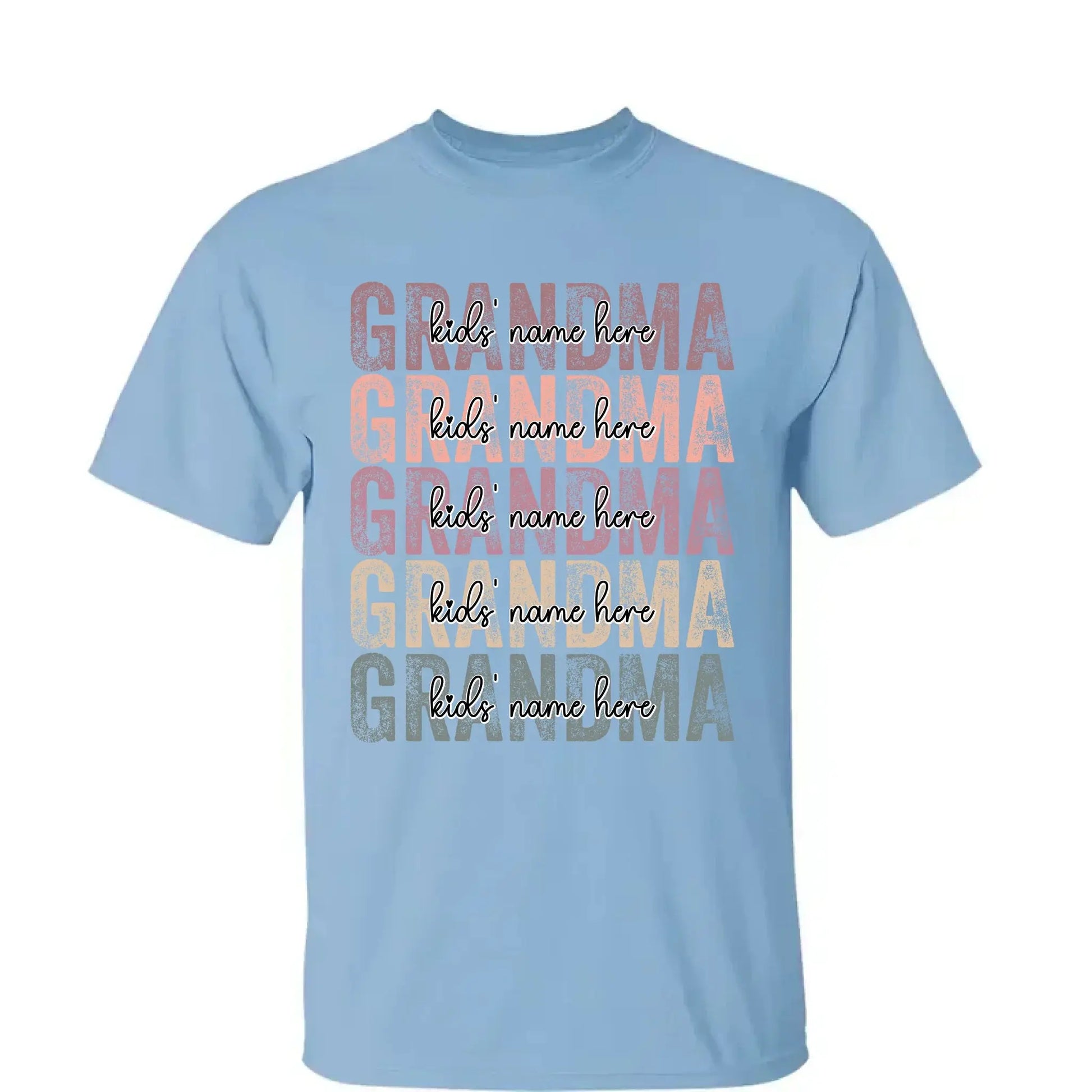 Personalized Grandma Shirt – Stacked Name Tee with Hearts, Custom Gift for Nana, Gigi, Mimi  Ezcustomize