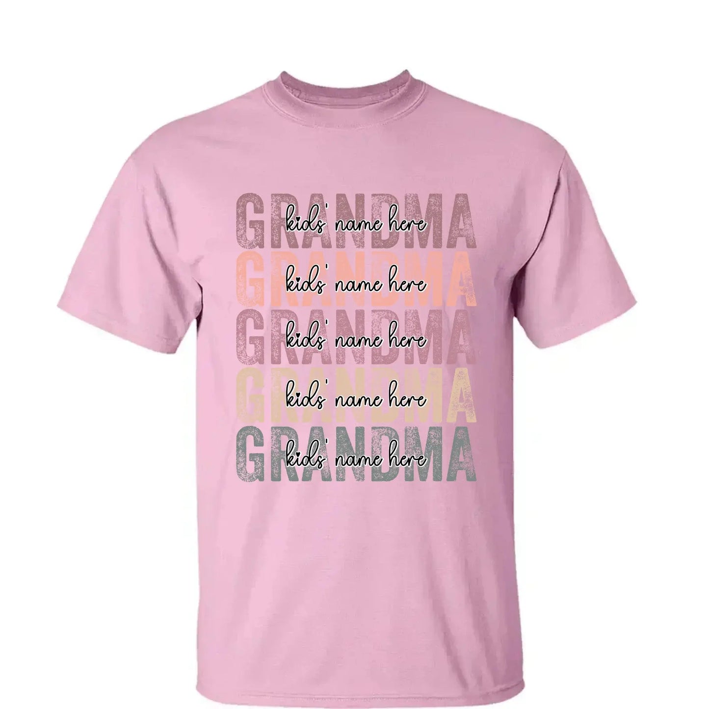 Personalized Grandma Shirt – Stacked Name Tee with Hearts, Custom Gift for Nana, Gigi, Mimi  Ezcustomize