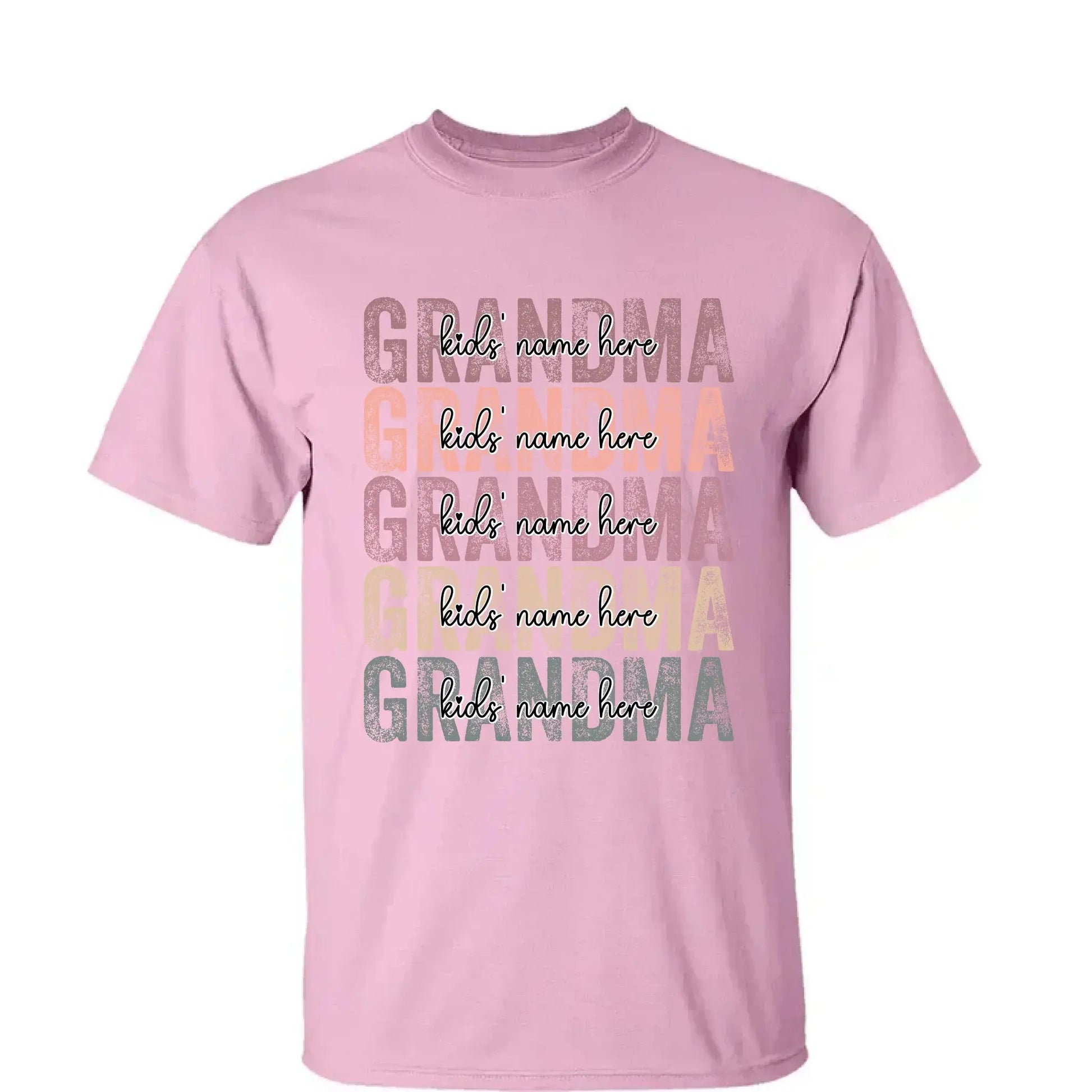 Personalized Grandma Shirt – Stacked Name Tee with Hearts, Custom Gift for Nana, Gigi, Mimi  Ezcustomize