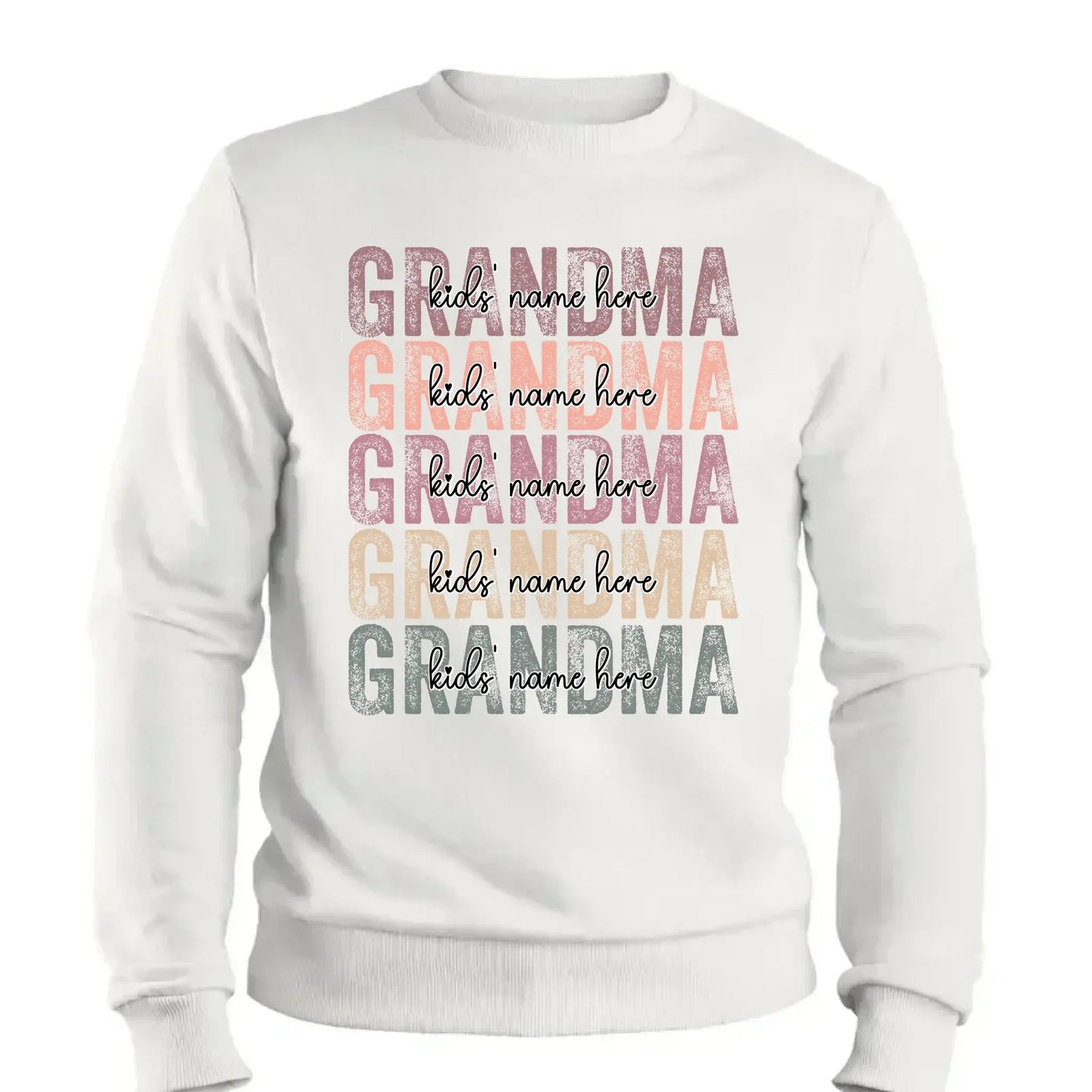 Personalized Grandma Shirt – Stacked Name Tee with Hearts, Custom Gift for Nana, Gigi, Mimi  Ezcustomize