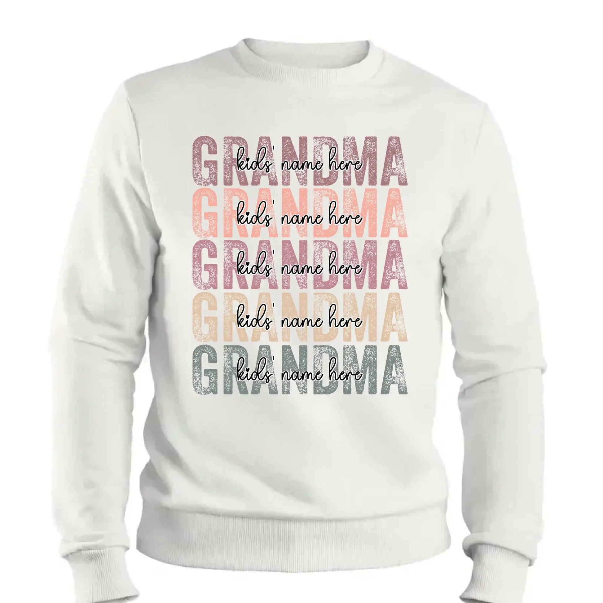 Personalized Grandma Shirt – Stacked Name Tee with Hearts, Custom Gift for Nana, Gigi, Mimi  Ezcustomize