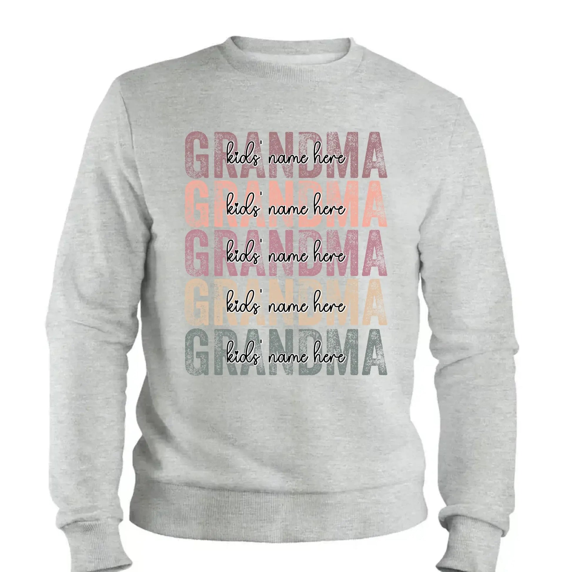 Personalized Grandma Shirt – Stacked Name Tee with Hearts, Custom Gift for Nana, Gigi, Mimi  Ezcustomize