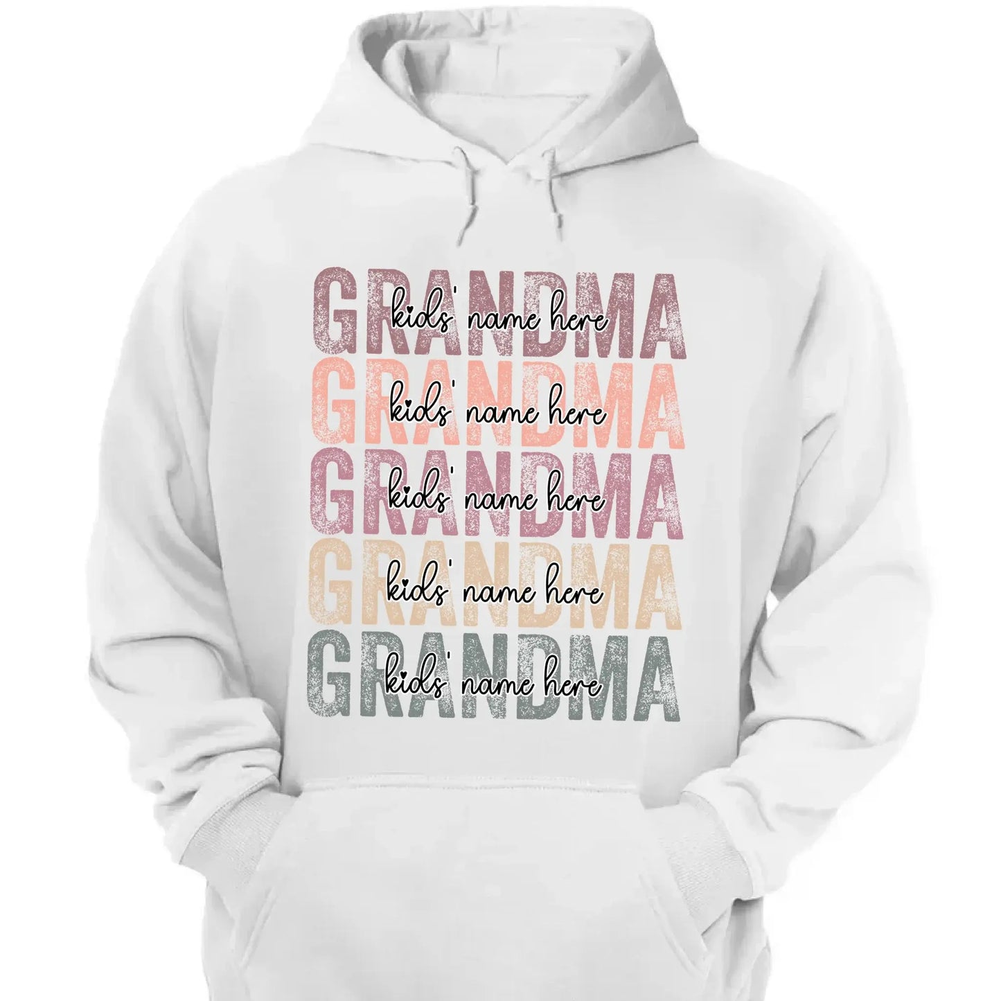 Personalized Grandma Shirt – Stacked Name Tee with Hearts, Custom Gift for Nana, Gigi, Mimi  Ezcustomize