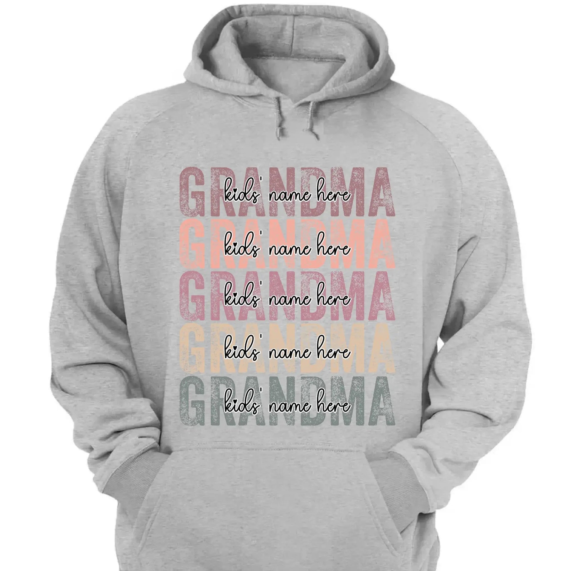 Personalized Grandma Shirt – Stacked Name Tee with Hearts, Custom Gift for Nana, Gigi, Mimi  Ezcustomize