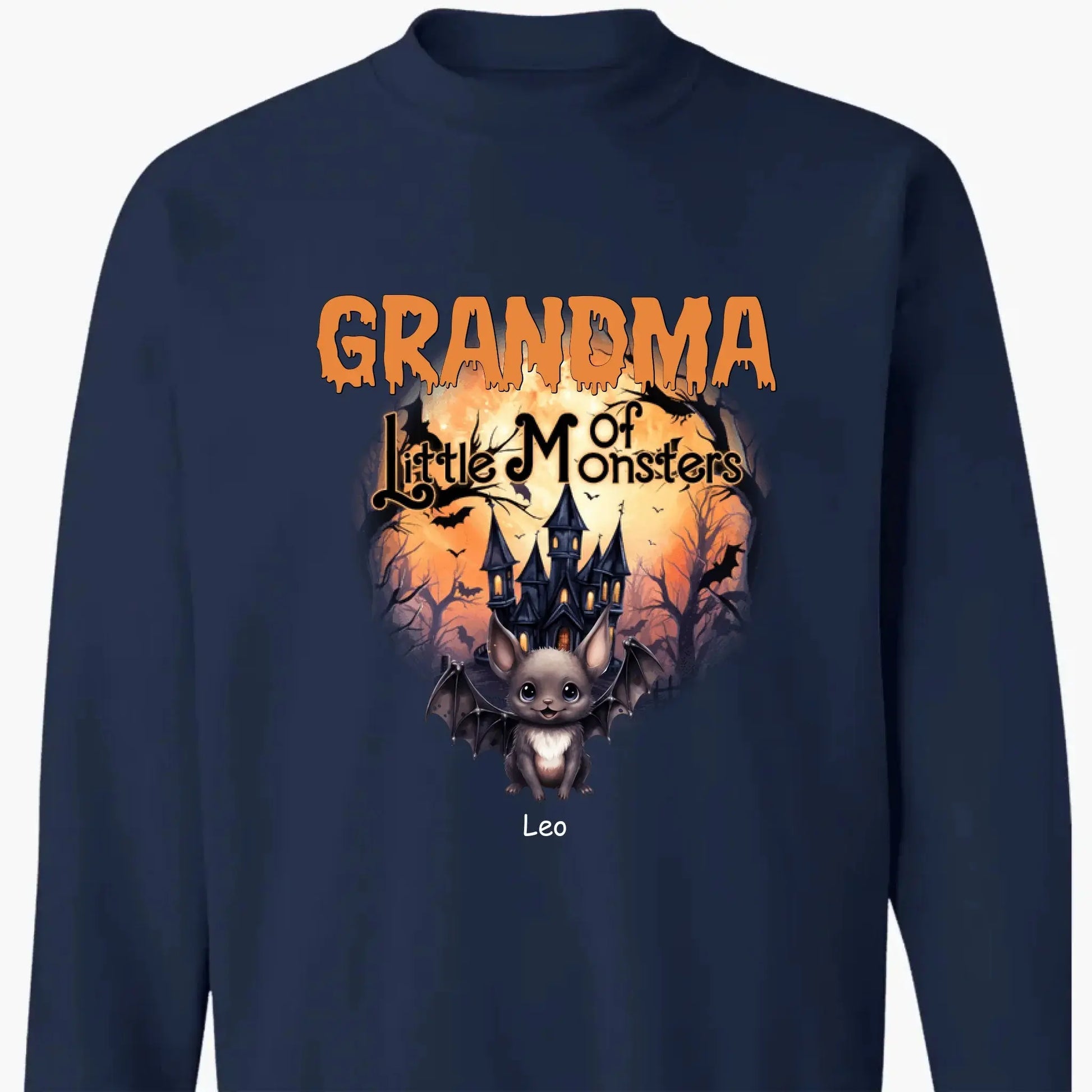 Personalized Grandma or Grandpa Halloween Shirt – Custom “Little Monsters” T-Shirt with Grandkids’ Names – Fun Spooky Gift for Grandparents  Ezcustomize