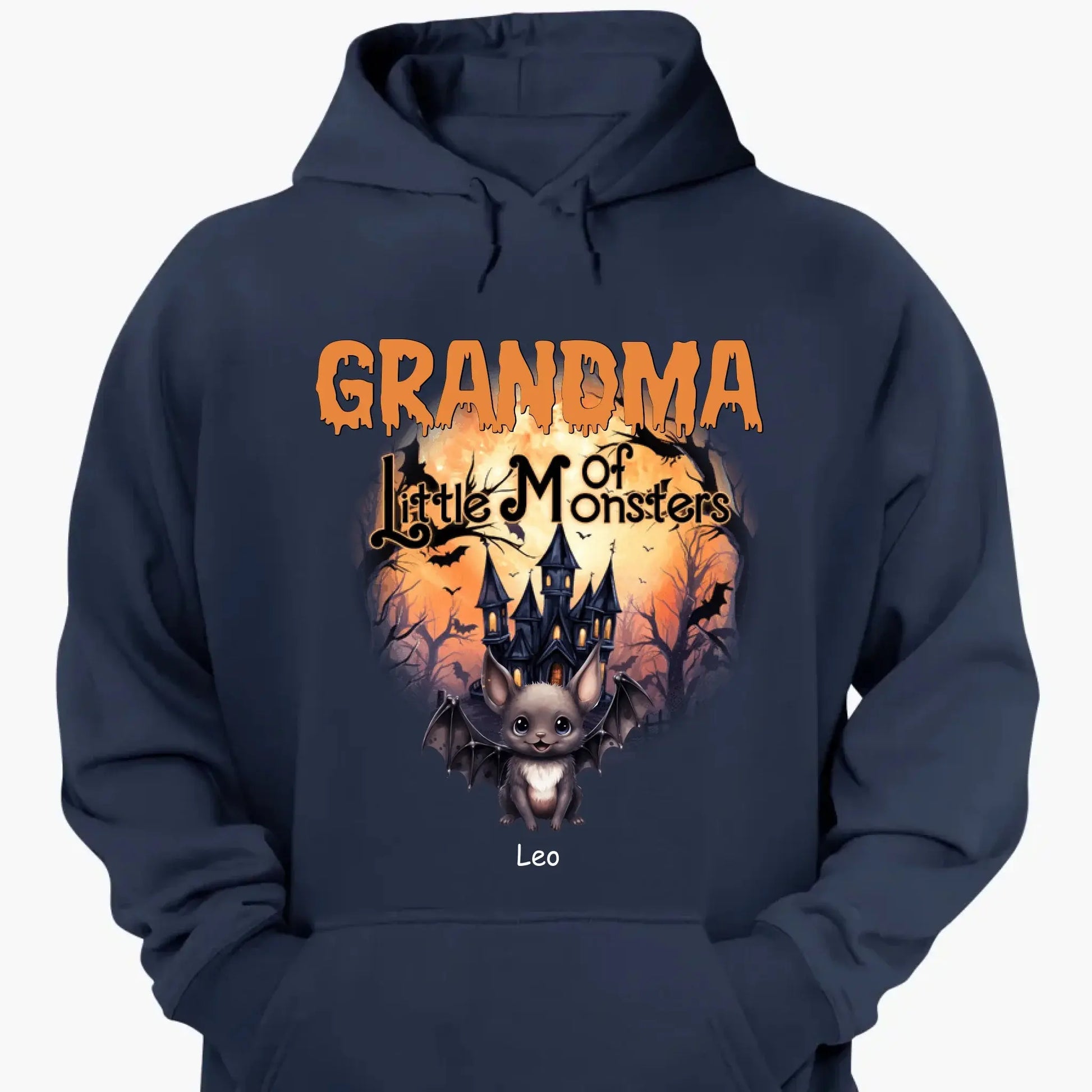 Personalized Grandma or Grandpa Halloween Shirt – Custom “Little Monsters” T-Shirt with Grandkids’ Names – Fun Spooky Gift for Grandparents  Ezcustomize