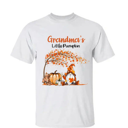 Personalized Grandma’s Little Pumpkins Shirt – Custom Fall T-Shirt with Grandkids’ Names – Cute Autumn Gift for Nana, Mimi, Mom, or Grandparent  Ezcustomize
