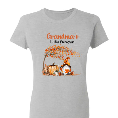 Personalized Grandma’s Little Pumpkins Shirt – Custom Fall T-Shirt with Grandkids’ Names – Cute Autumn Gift for Nana, Mimi, Mom, or Grandparent  Ezcustomize