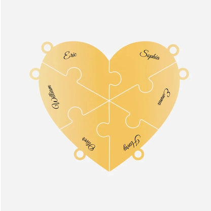 Personalized Heart Puzzle Necklace - Unique Gifts for Family or Friends  Ezcustomize