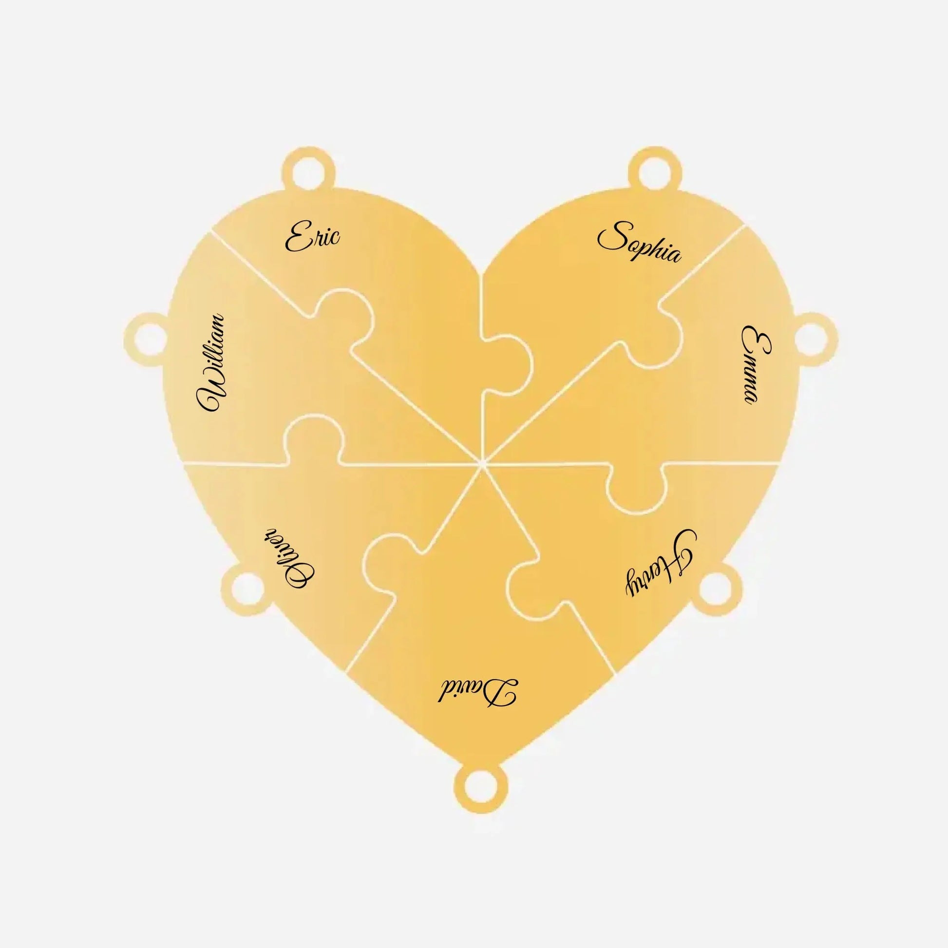 Personalized Heart Puzzle Necklace - Unique Gifts for Family or Friends  Ezcustomize