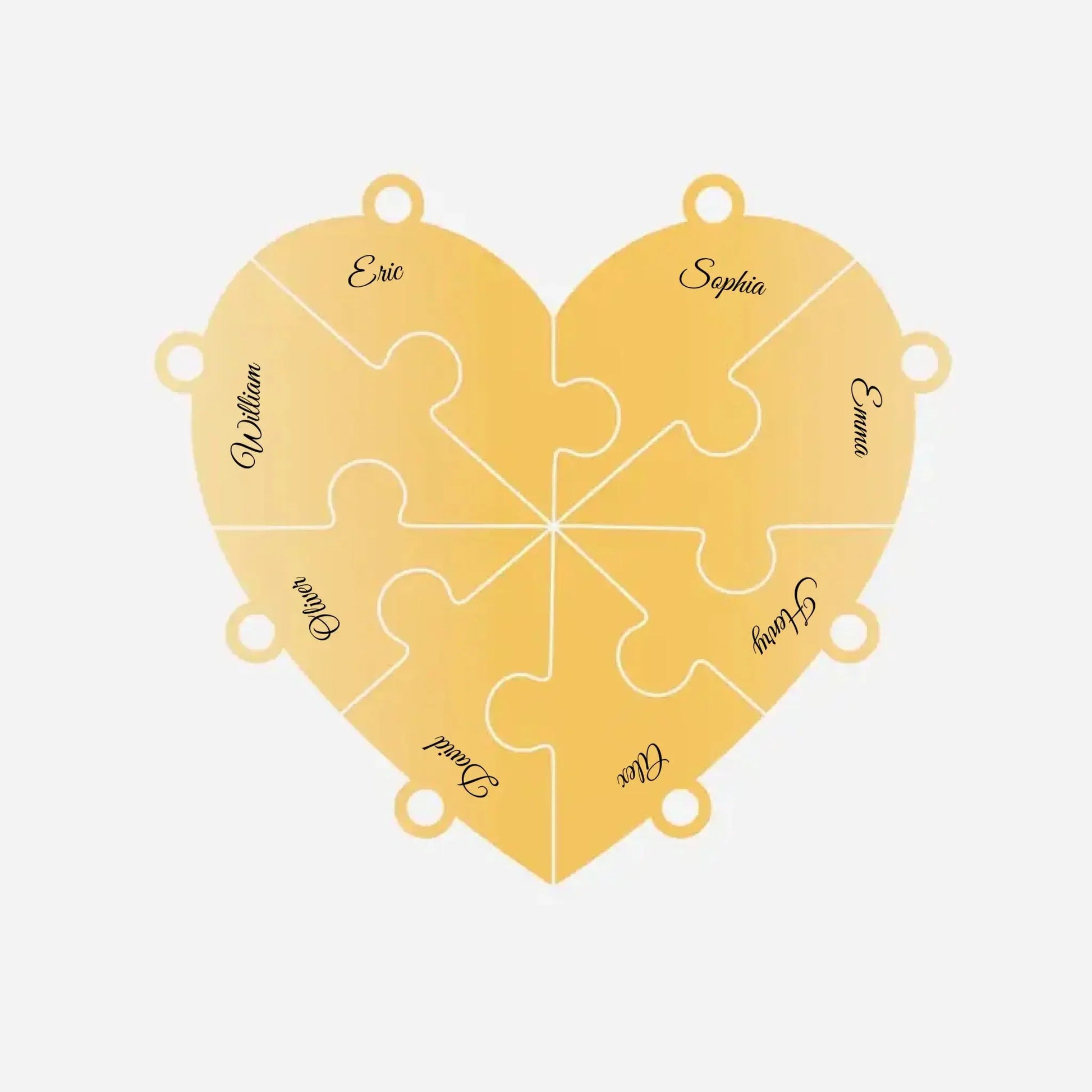 Personalized Heart Puzzle Necklace - Unique Gifts for Family or Friends  Ezcustomize