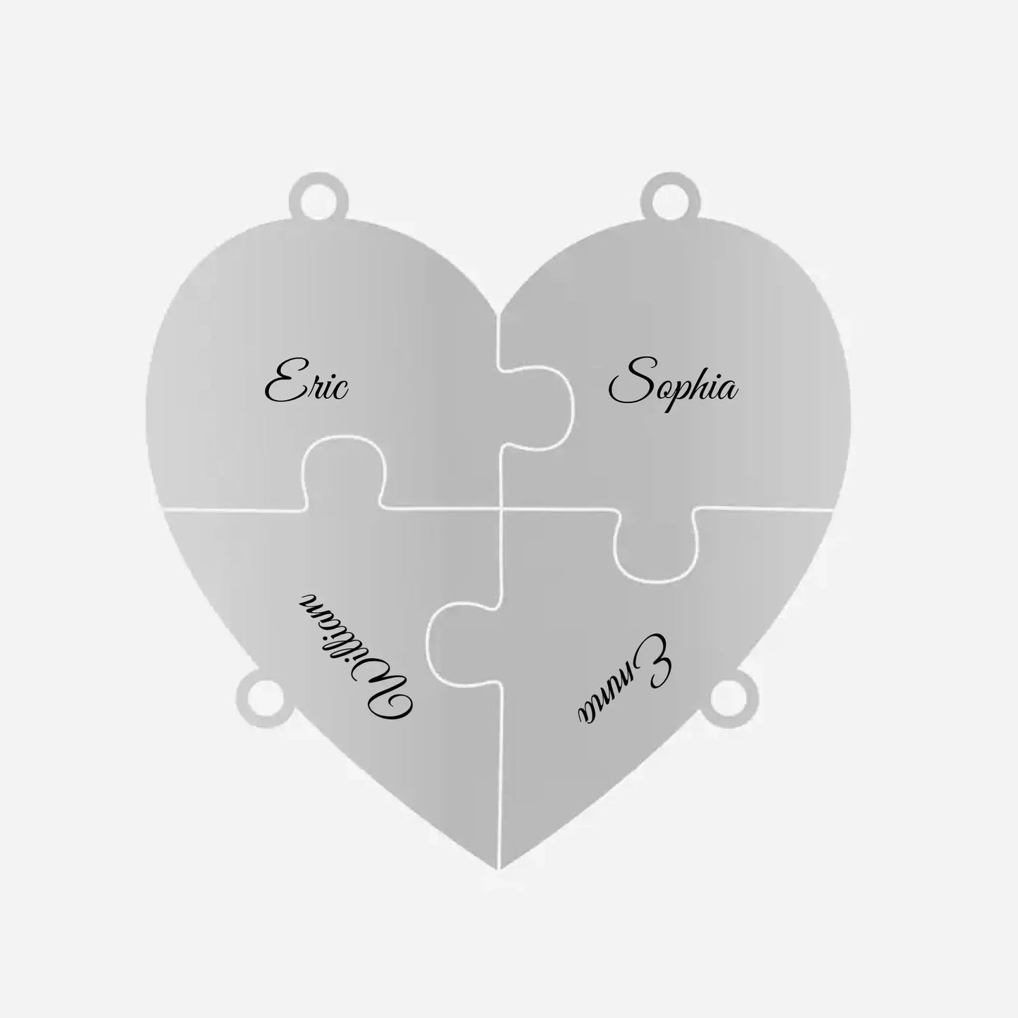 Personalized Heart Puzzle Necklace - Unique Gifts for Family or Friends  Ezcustomize