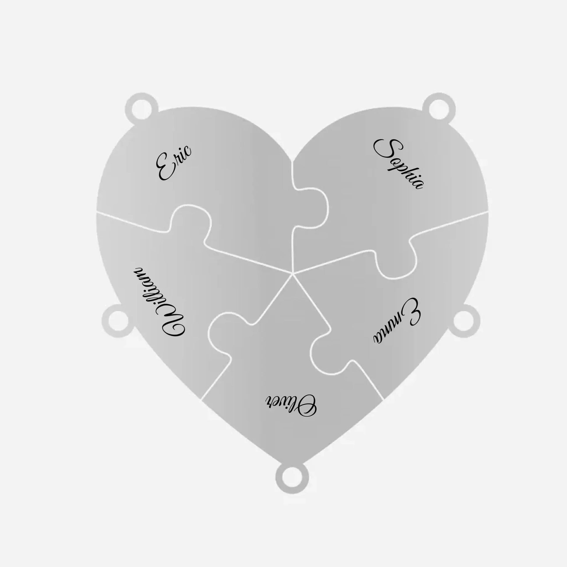 Personalized Heart Puzzle Necklace - Unique Gifts for Family or Friends  Ezcustomize