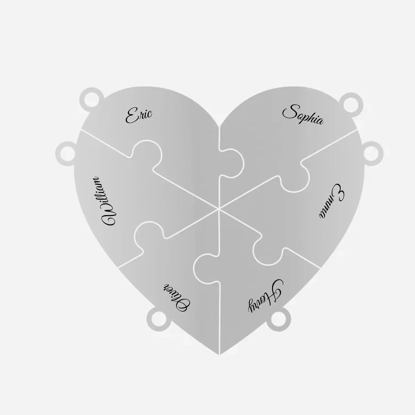 Personalized Heart Puzzle Necklace - Unique Gifts for Family or Friends  Ezcustomize