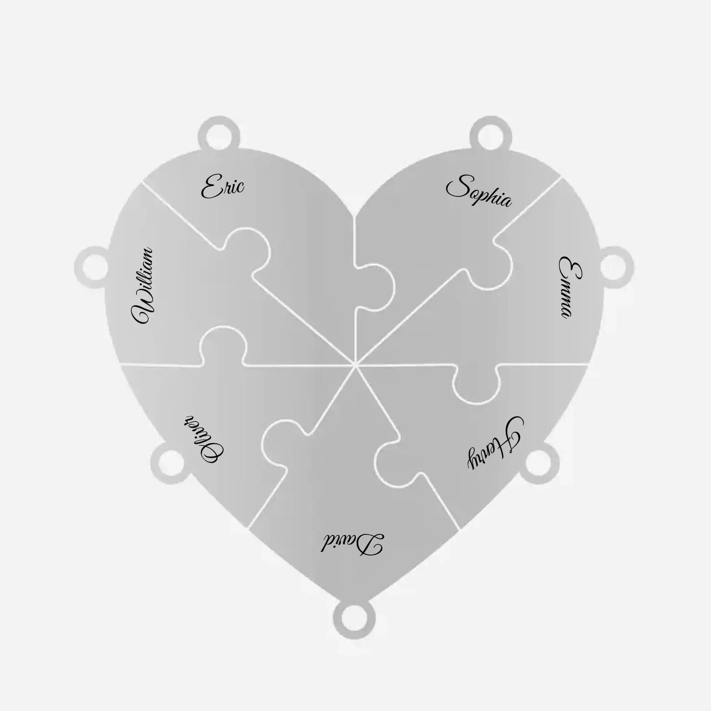 Personalized Heart Puzzle Necklace - Unique Gifts for Family or Friends  Ezcustomize