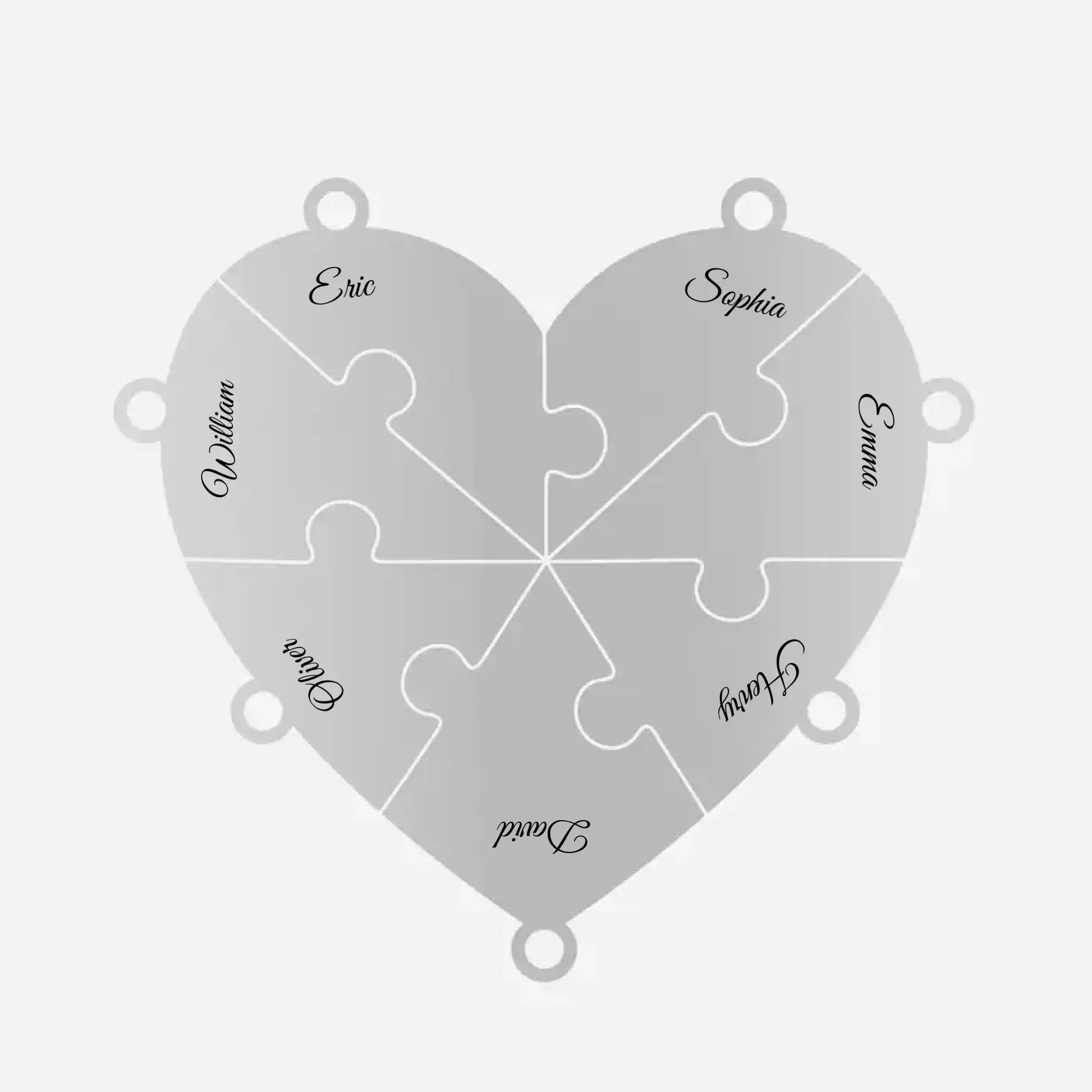 Personalized Heart Puzzle Necklace - Unique Gifts for Family or Friends  Ezcustomize