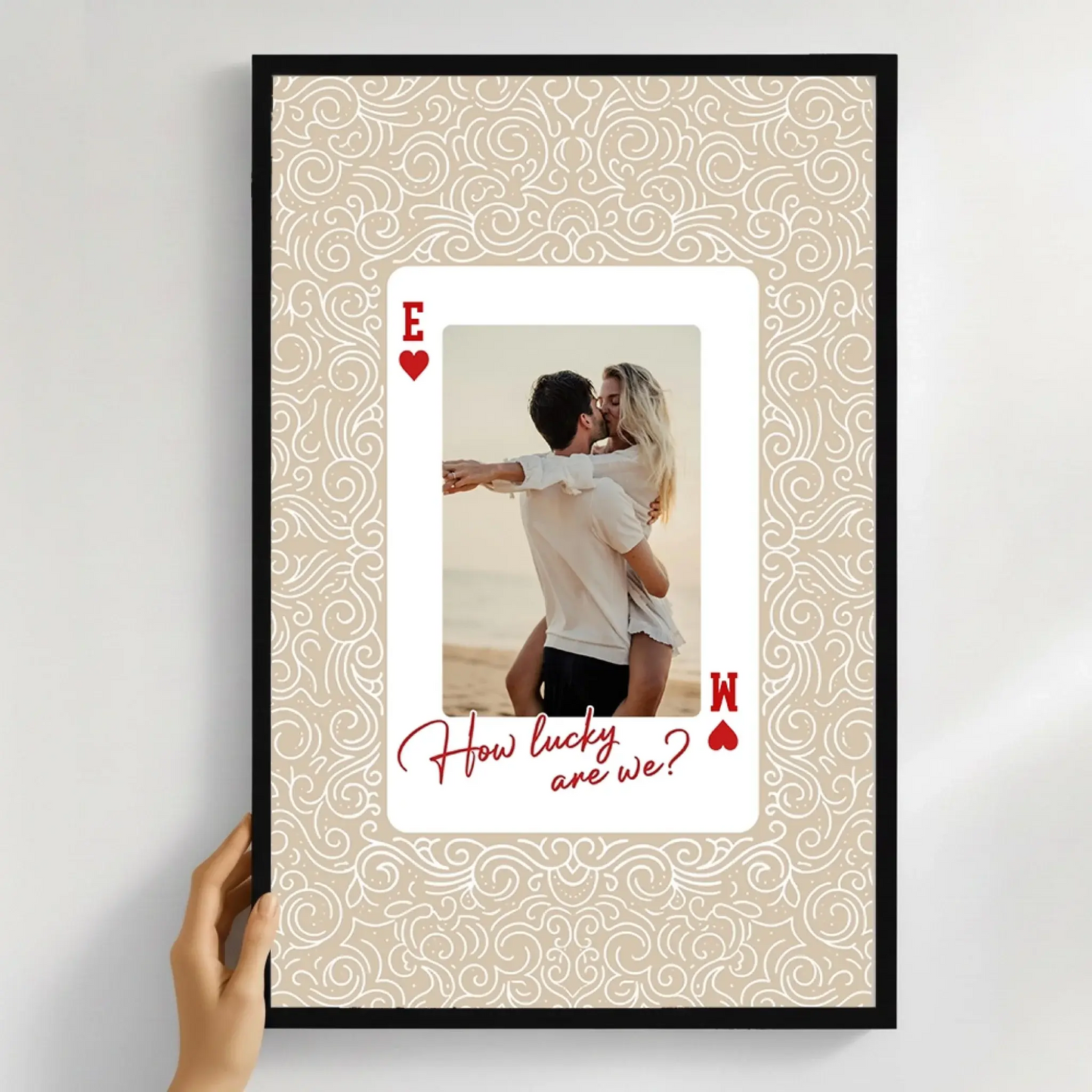 Personalized King & Queen How Lucky We Are Photo – Custom Couple Poster/Canvas – Unique Anniversary & Valentine’s Day Gift for Couples  Ezcustomize