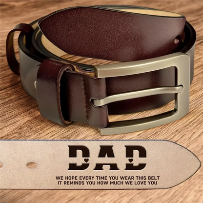Personalized Leather Belt for Dad/Grandpa - Custom Engraved Love Message Gift  Ezcustomize
