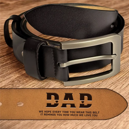 Personalized Leather Belt for Dad/Grandpa - Custom Engraved Love Message Gift  Ezcustomize