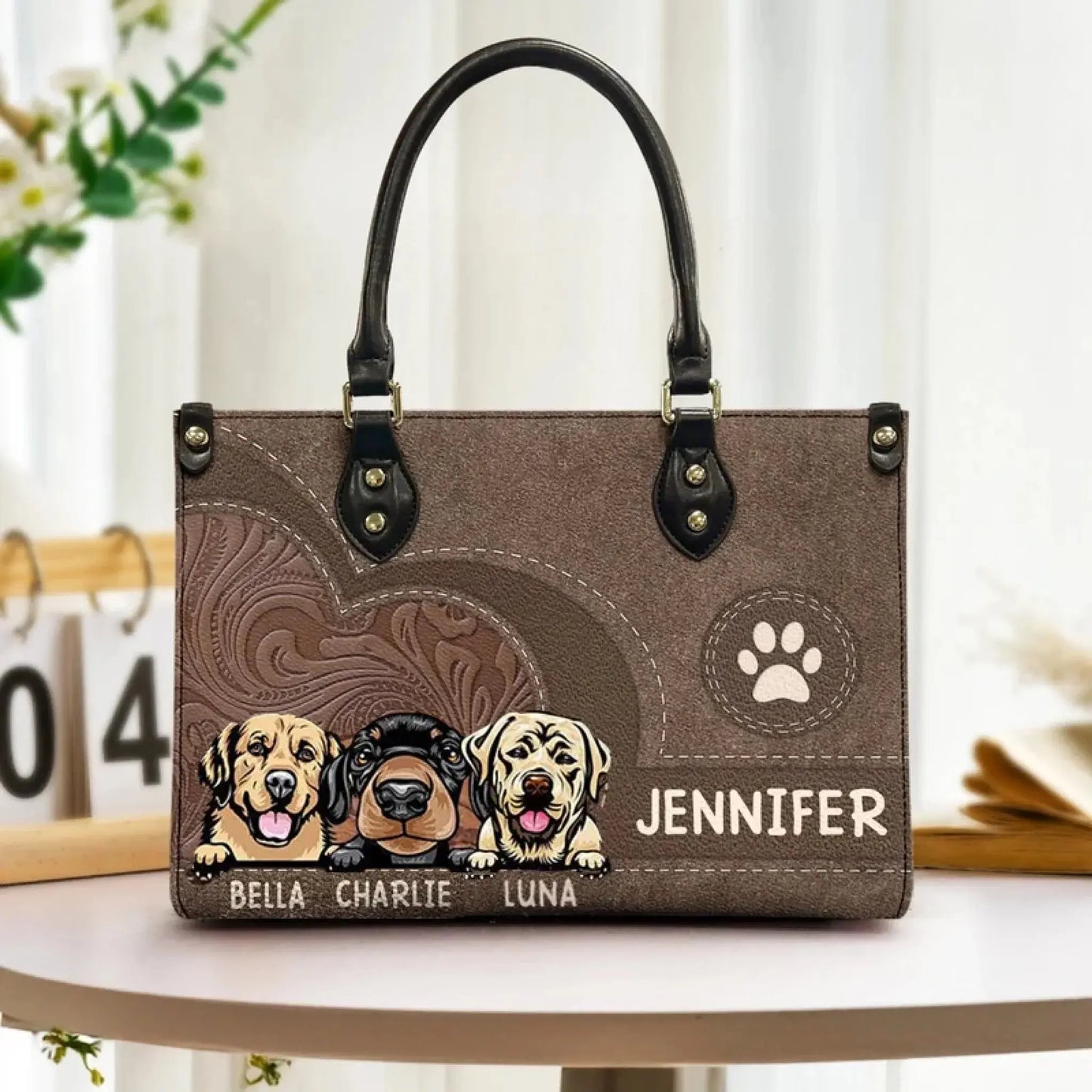 Personalized Leather Handbag for Dog Lovers – Custom Gift for Dog Moms & Dog Dads  Ezcustomize