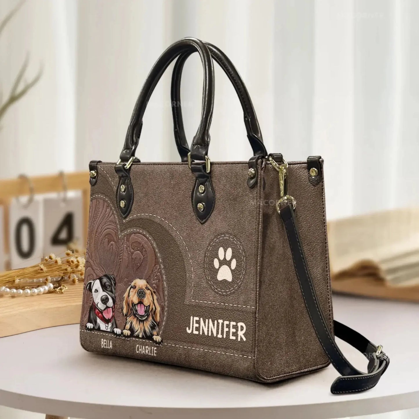 Personalized Leather Handbag for Dog Lovers – Custom Gift for Dog Moms & Dog Dads  Ezcustomize