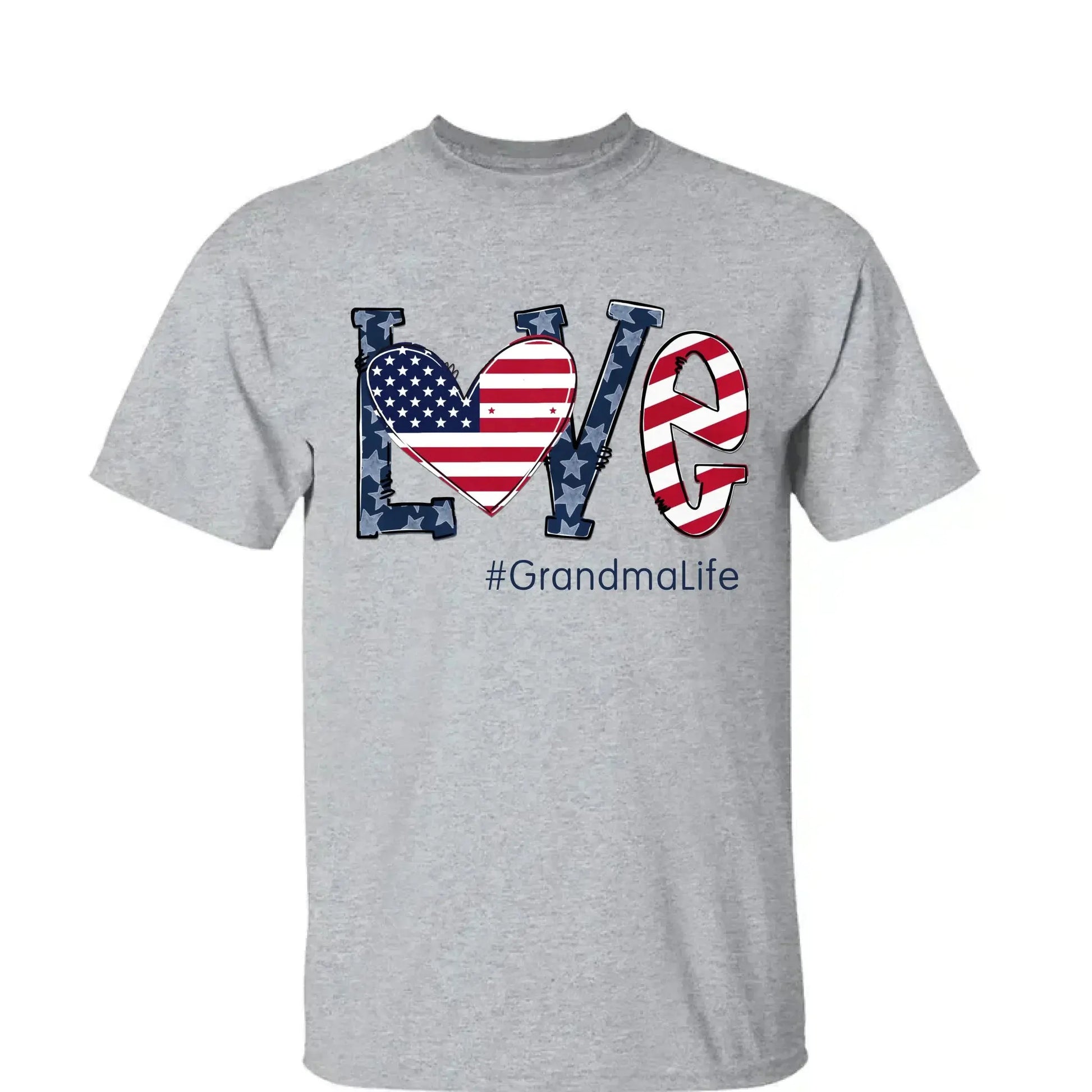 Personalized Love Shirt for Grandma – Custom 4th of July T-shirt with Grandkids’ Names – Patriotic Gift for Mom, Nana, Mimi  Ezcustomize