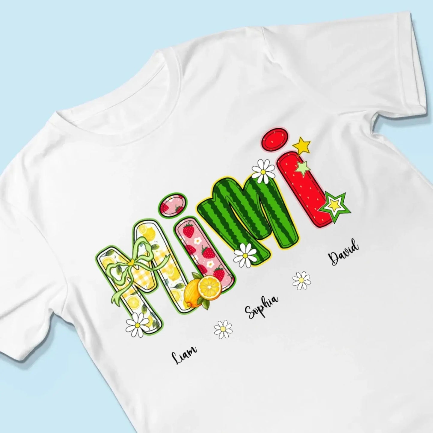 Personalized Mimi Shirt with Grandkids – Cute Summer Fruit T-shirt Gift for Grandma, Nana, Gigi  Ezcustomize
