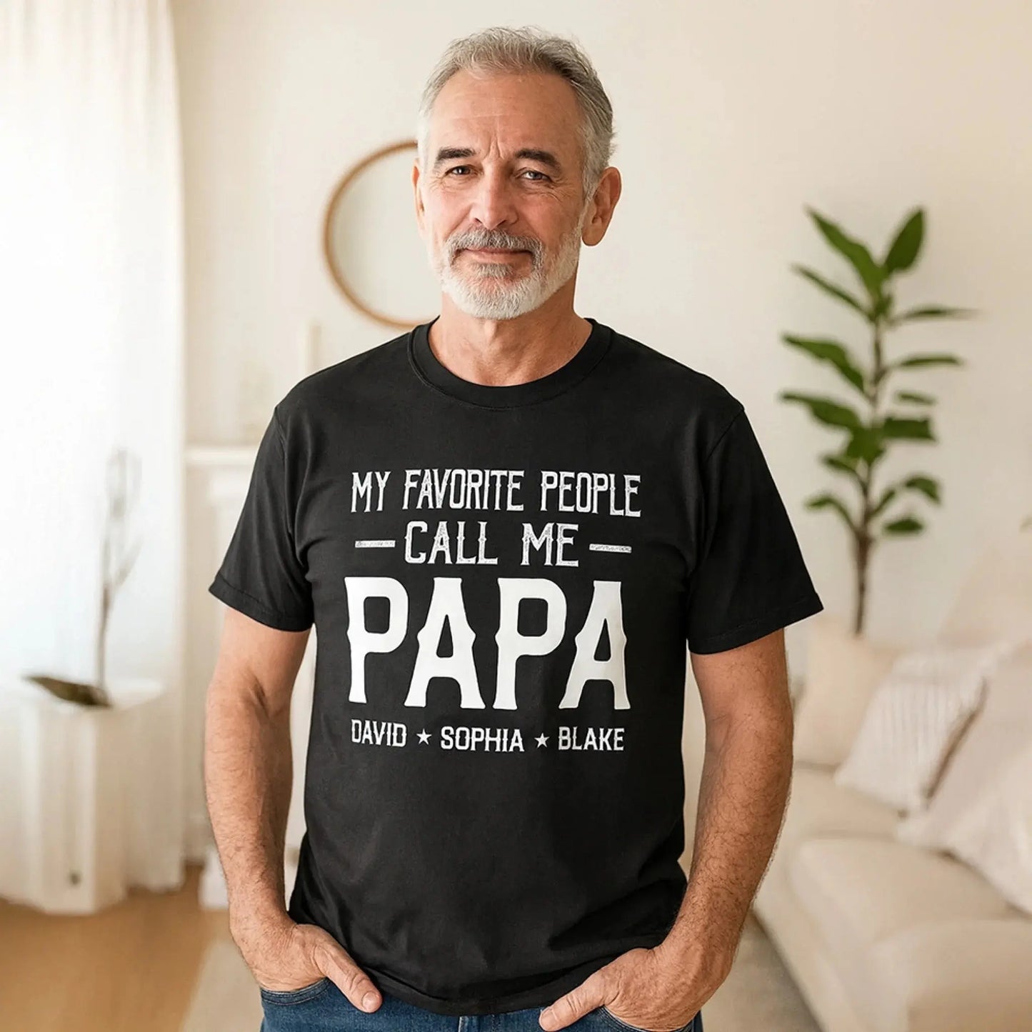 Personalized My Favorite People Call Me Papa Shirt – Custom Dad, Grandpa, Kid Name Tee  Ezcustomize
