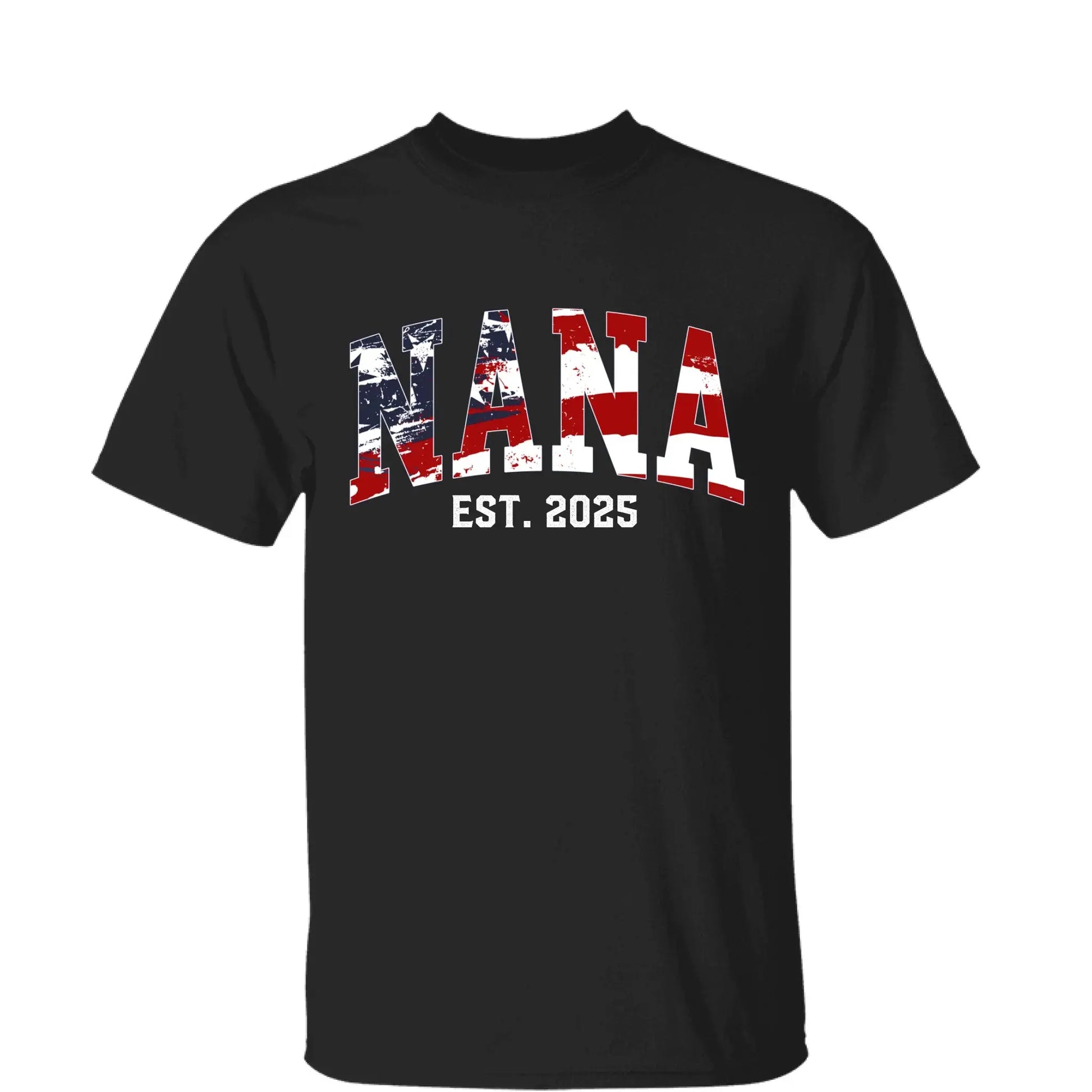 Personalized Nana Shirt with Kids’ Names & EST Year – 4th of July Gift for Grandma, American Flag Theme  Ezcustomize