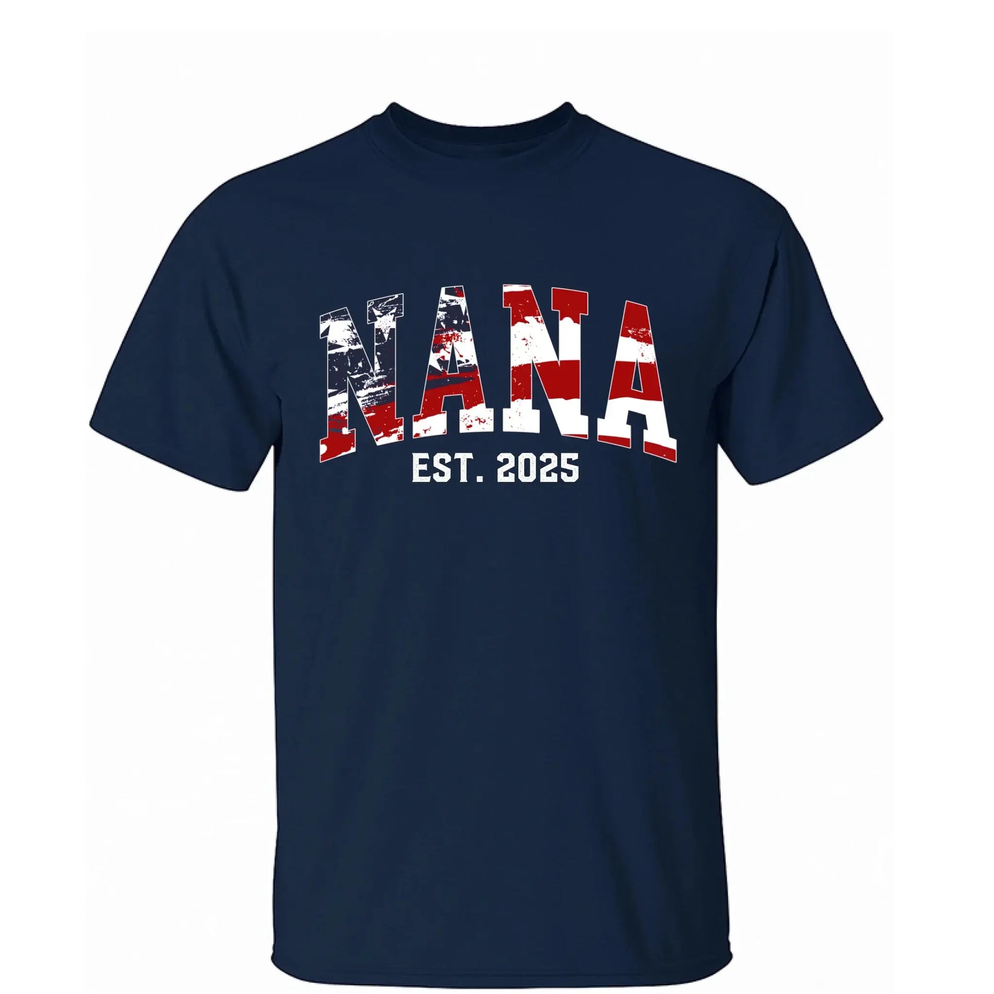 Personalized Nana Shirt with Kids’ Names & EST Year – 4th of July Gift for Grandma, American Flag Theme  Ezcustomize