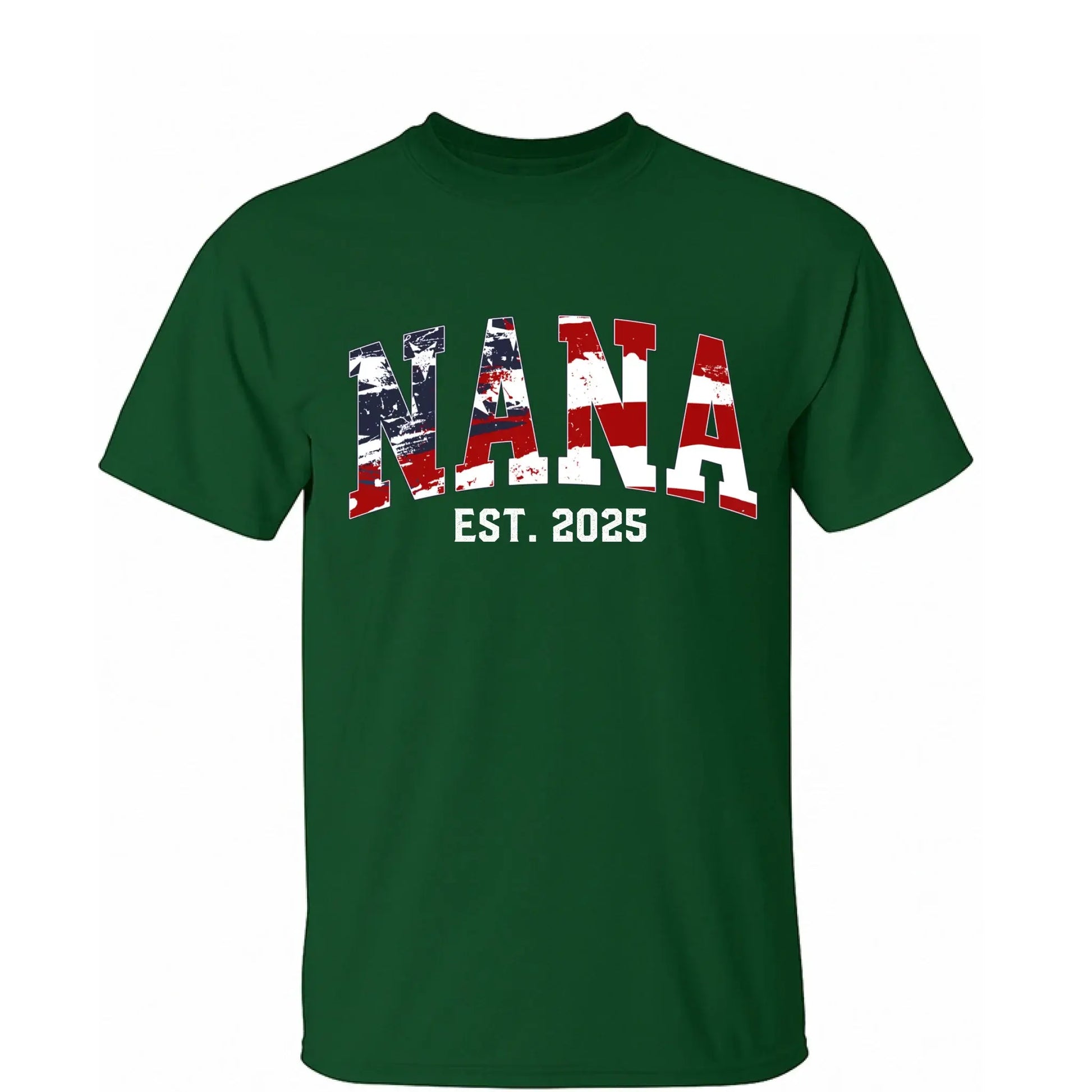 Personalized Nana Shirt with Kids’ Names & EST Year – 4th of July Gift for Grandma, American Flag Theme  Ezcustomize