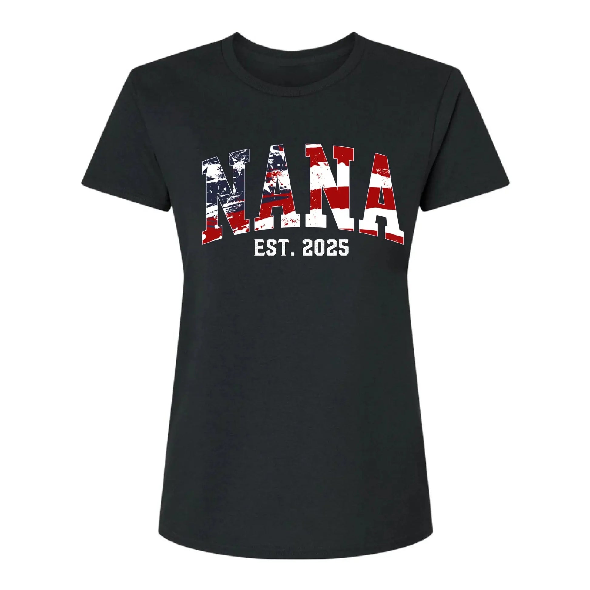 Personalized Nana Shirt with Kids’ Names & EST Year – 4th of July Gift for Grandma, American Flag Theme  Ezcustomize