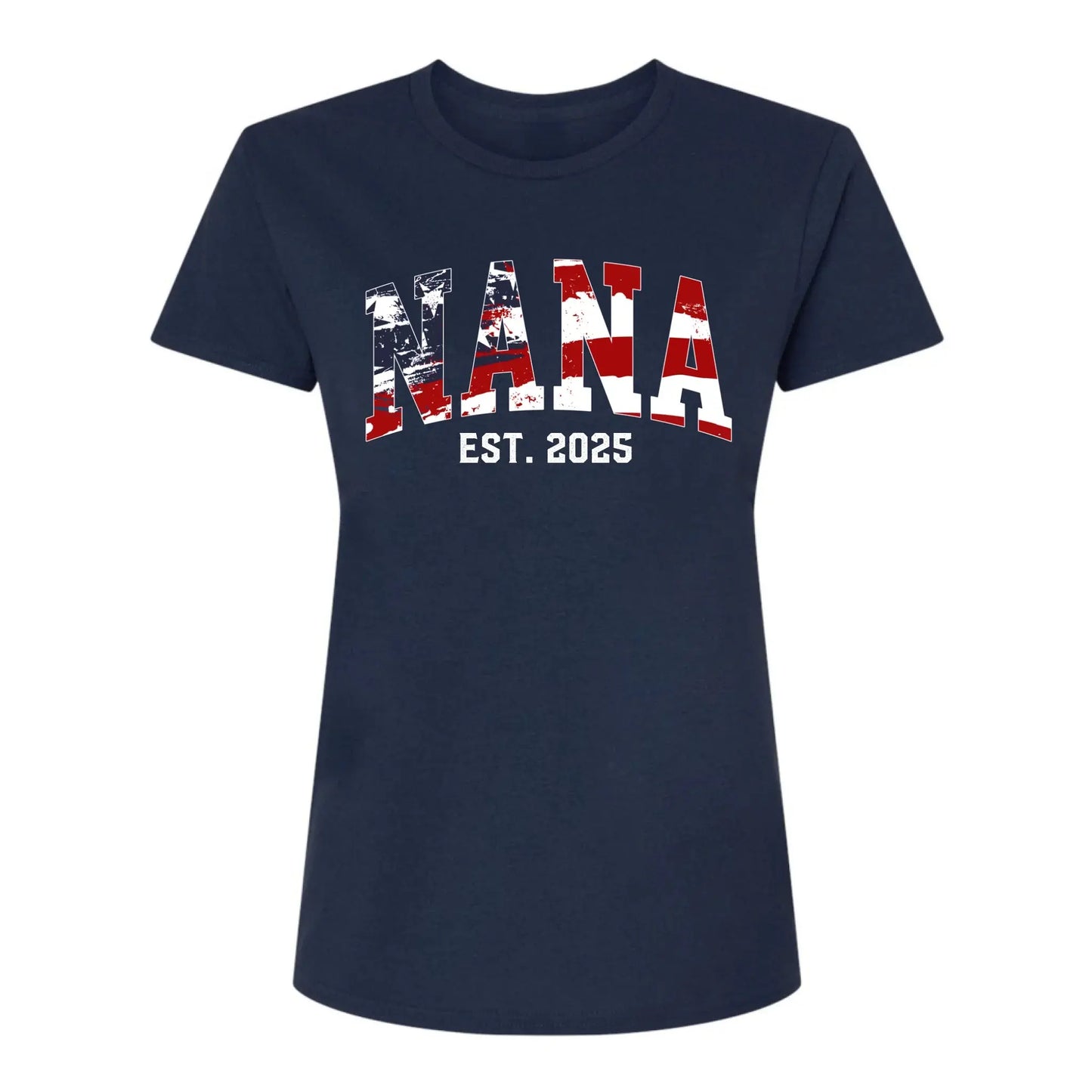 Personalized Nana Shirt with Kids’ Names & EST Year – 4th of July Gift for Grandma, American Flag Theme  Ezcustomize