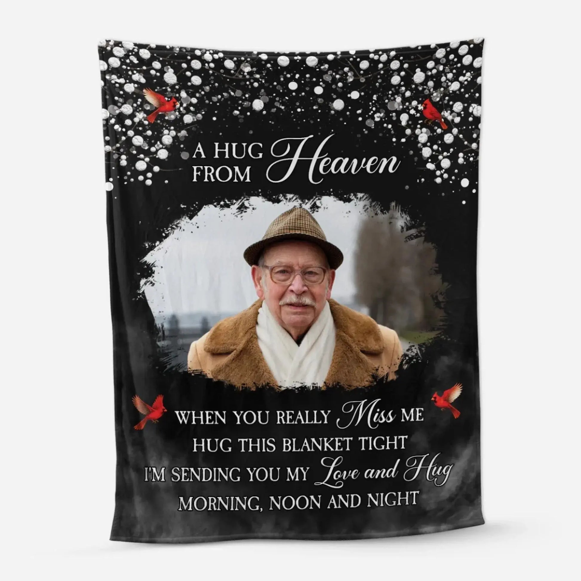 Personalized Photo Memorial Gifts - A Hug From Heaven Blanket  Ezcustomize