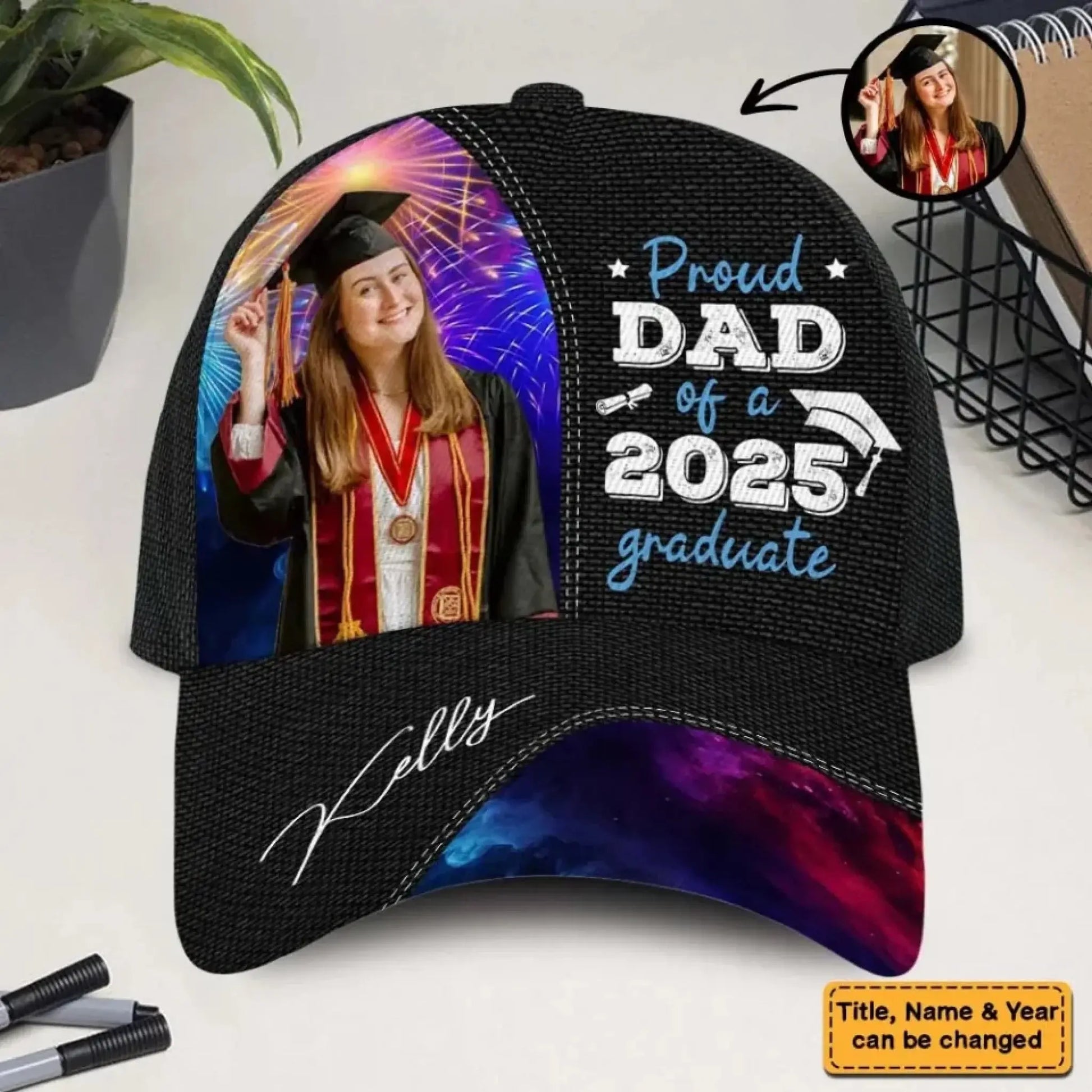 Personalized Proud Dad of a Graduate Cap - Custom Graduation Gift for Fathers  Ezcustomize