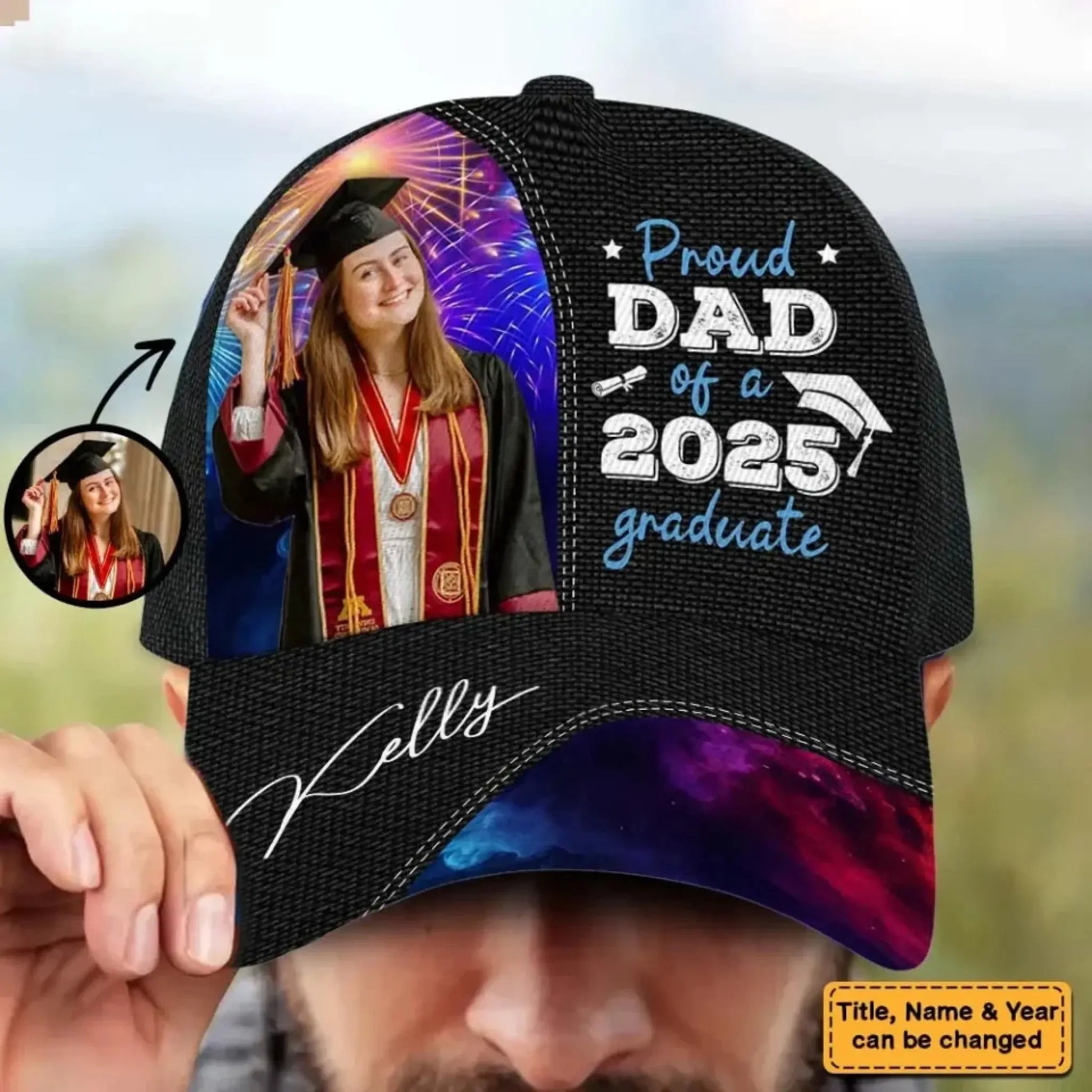 Personalized Proud Dad of a Graduate Cap - Custom Graduation Gift for Fathers  Ezcustomize