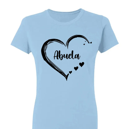 Personalized Sport Mom or Grandma Shirt – Heart Design with Custom Kids’ Names  Ezcustomize