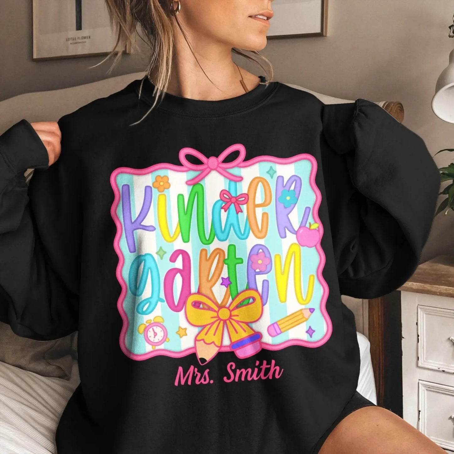Personalized Teacher Shirt with Grade and Name – Cute Coquette Back to School Shirt for Pre-K to 5th Grade Teachers  Ezcustomize