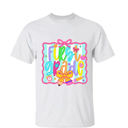 Personalized Teacher Shirt with Grade and Name – Cute Coquette Back to School Shirt for Pre-K to 5th Grade Teachers  Ezcustomize