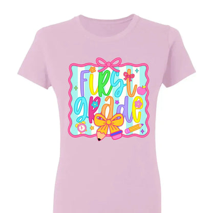 Personalized Teacher Shirt with Grade and Name – Cute Coquette Back to School Shirt for Pre-K to 5th Grade Teachers  Ezcustomize