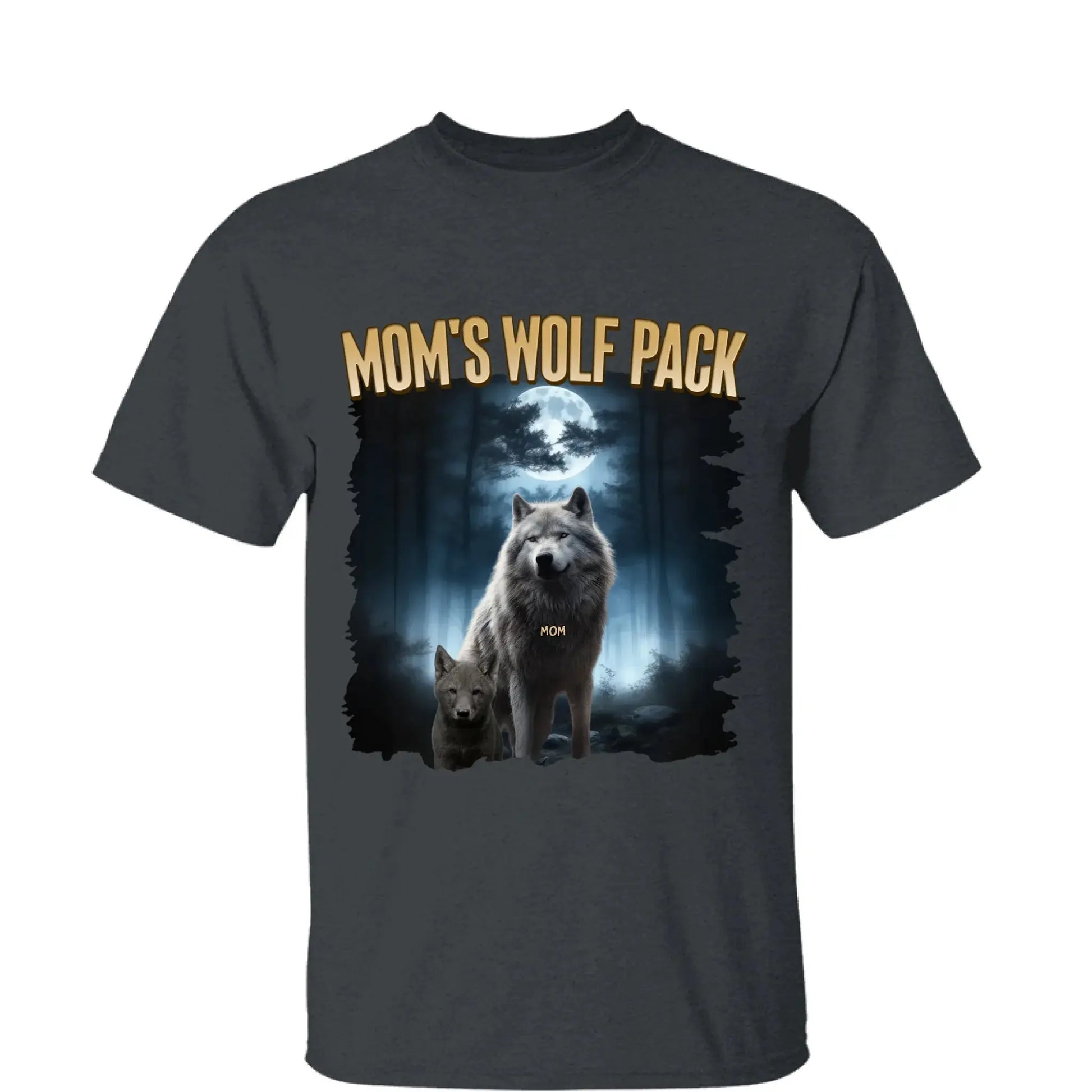 Personalized Wolf Pack Shirt for Mom, Nana, Mimi, or Grandma – Custom Family Names, Cute Gift for Mother’s Day or Birthday  Ezcustomize