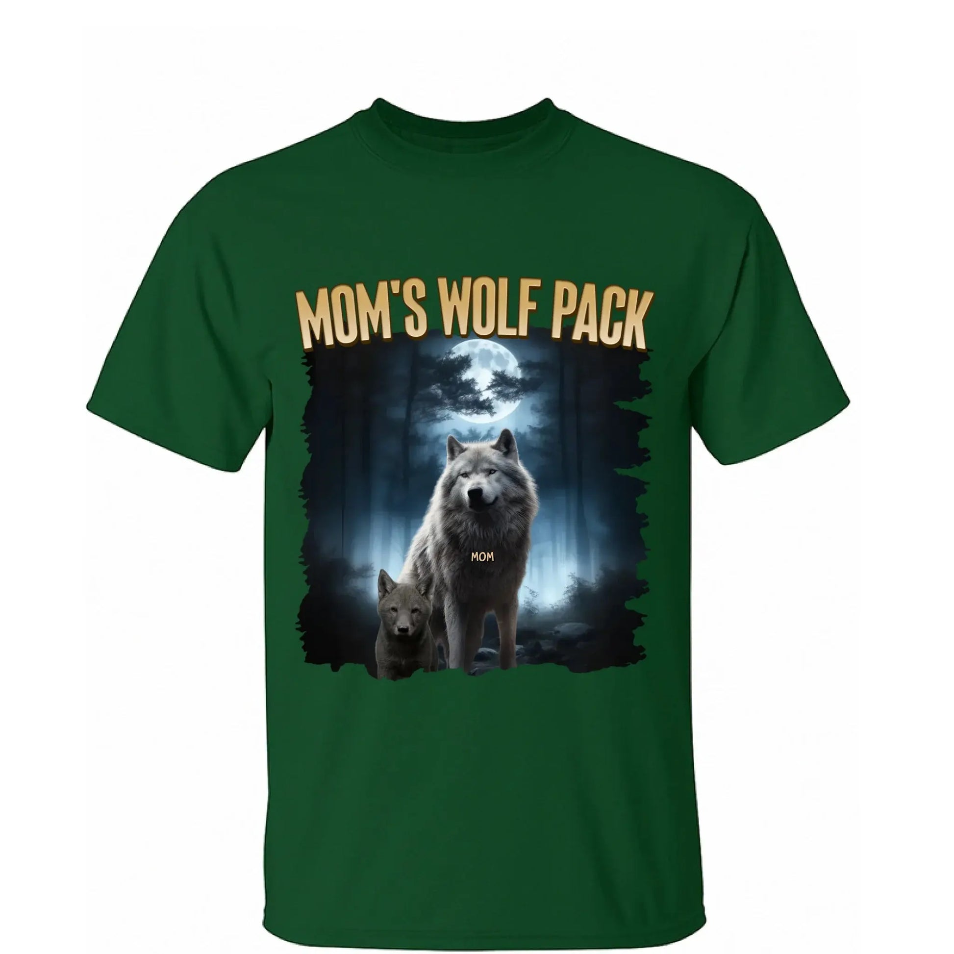 Personalized Wolf Pack Shirt for Mom, Nana, Mimi, or Grandma – Custom Family Names, Cute Gift for Mother’s Day or Birthday  Ezcustomize