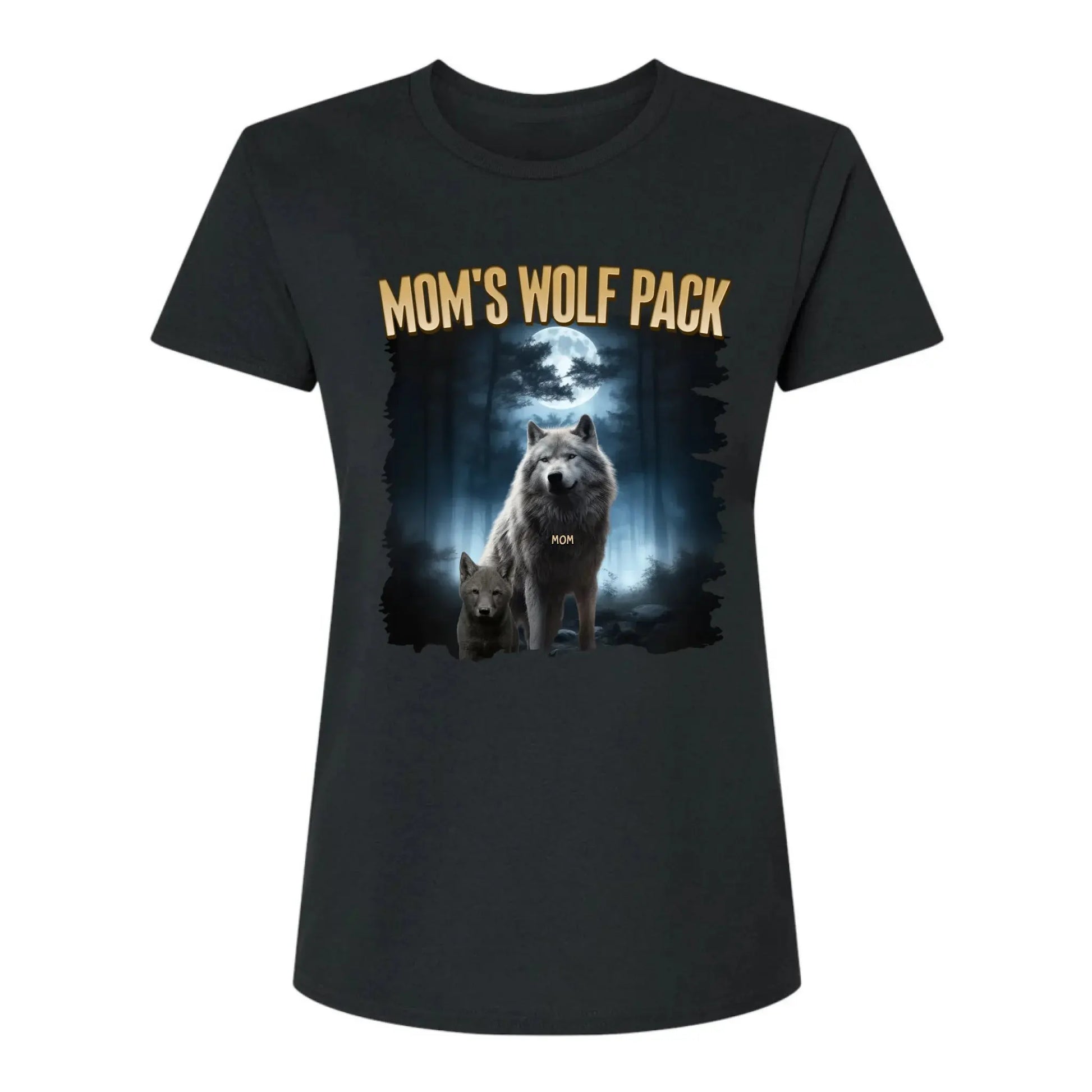 Personalized Wolf Pack Shirt for Mom, Nana, Mimi, or Grandma – Custom Family Names, Cute Gift for Mother’s Day or Birthday  Ezcustomize