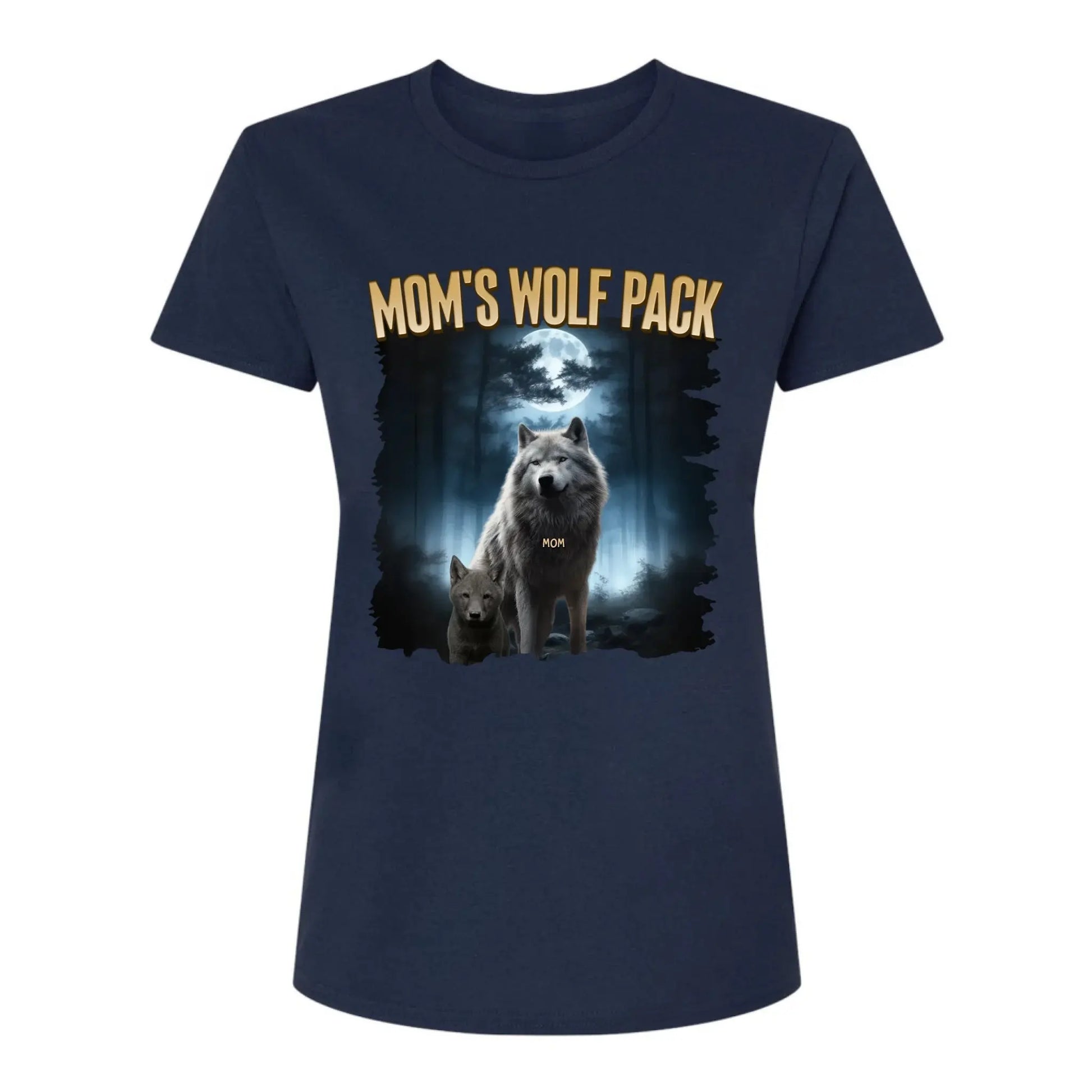Personalized Wolf Pack Shirt for Mom, Nana, Mimi, or Grandma – Custom Family Names, Cute Gift for Mother’s Day or Birthday  Ezcustomize