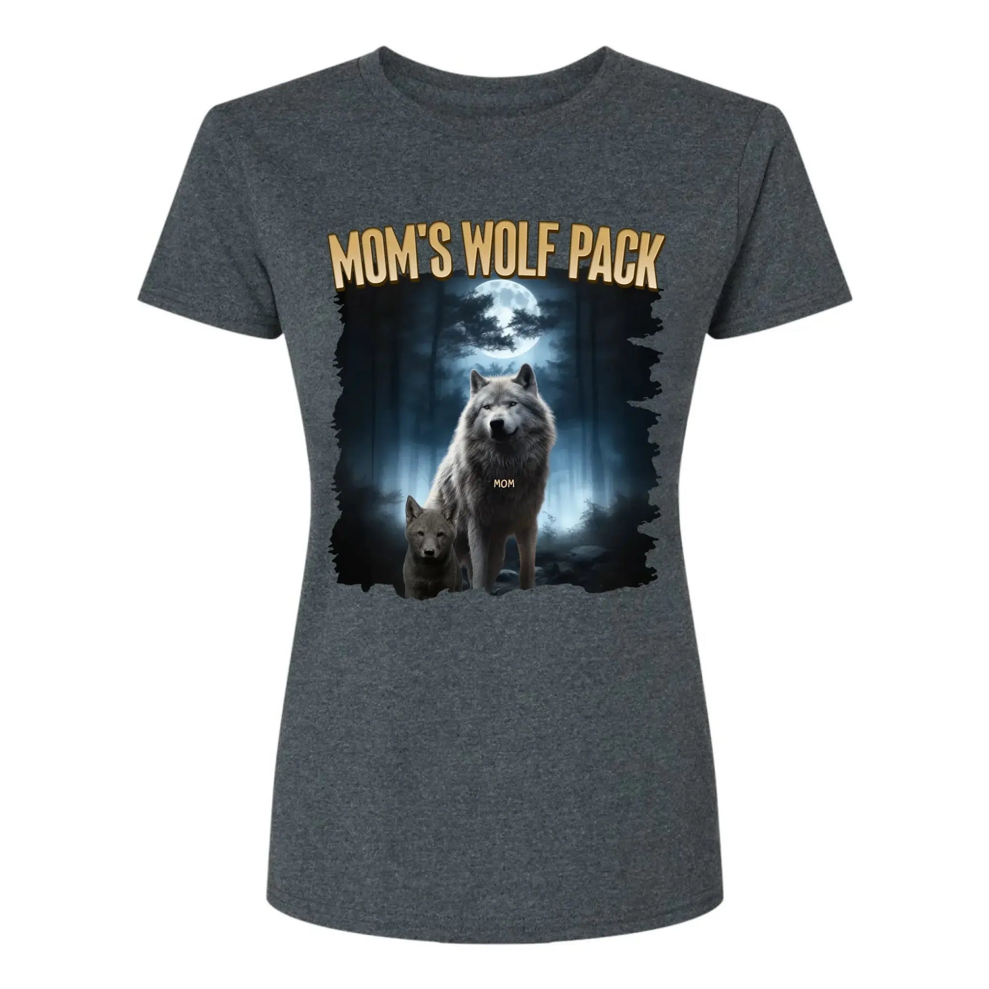 Personalized Wolf Pack Shirt for Mom, Nana, Mimi, or Grandma – Custom Family Names, Cute Gift for Mother’s Day or Birthday  Ezcustomize